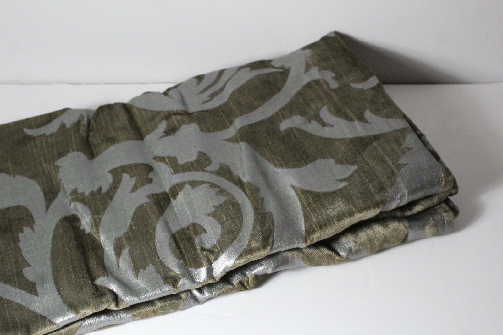 India’s Heritage Sage Green Printed 60% Cotton Lined 51″ x 96″ Curtain Panel NEW
