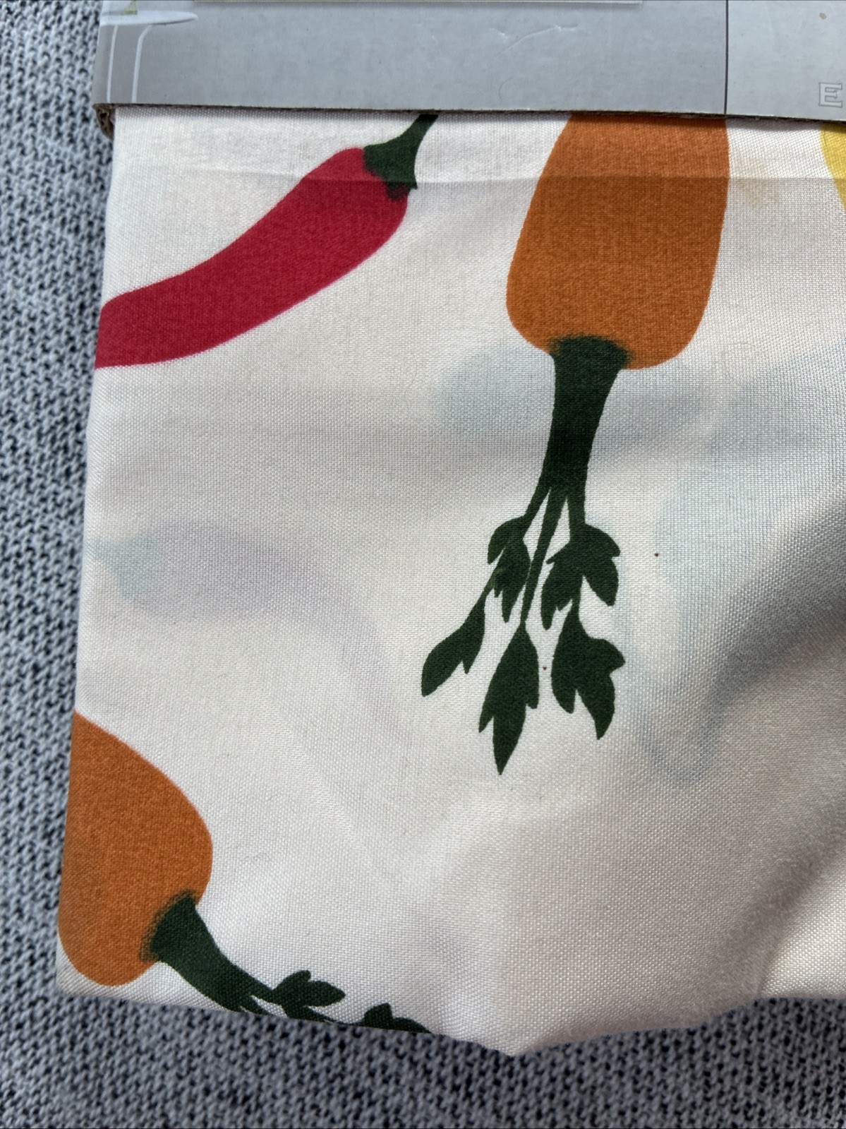 IN Kitchen Brand Veggie Harvest 3- Piece Window Set-Valance & 2 Tailored Panels
