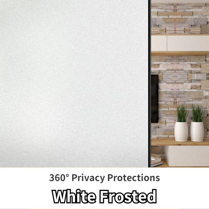 Window Privacy Film UV Blocking Sticker Frosted Glass Static Clings Bathroom