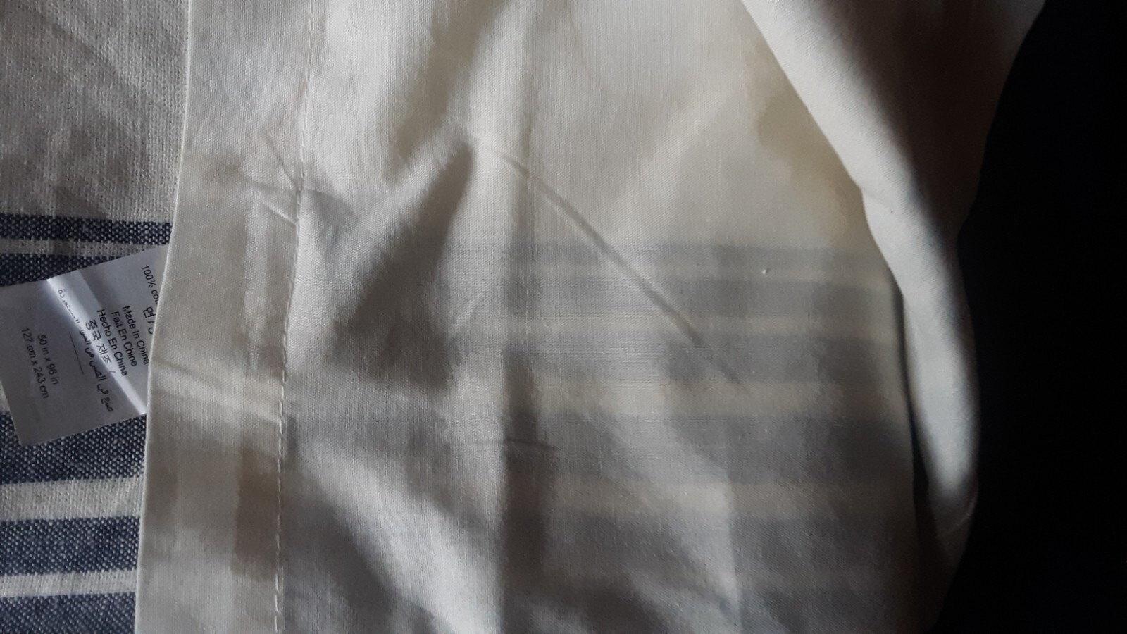 Pottery Barn Rivera Navy 50W x 96L Light-filtering Curtains. Set of 2