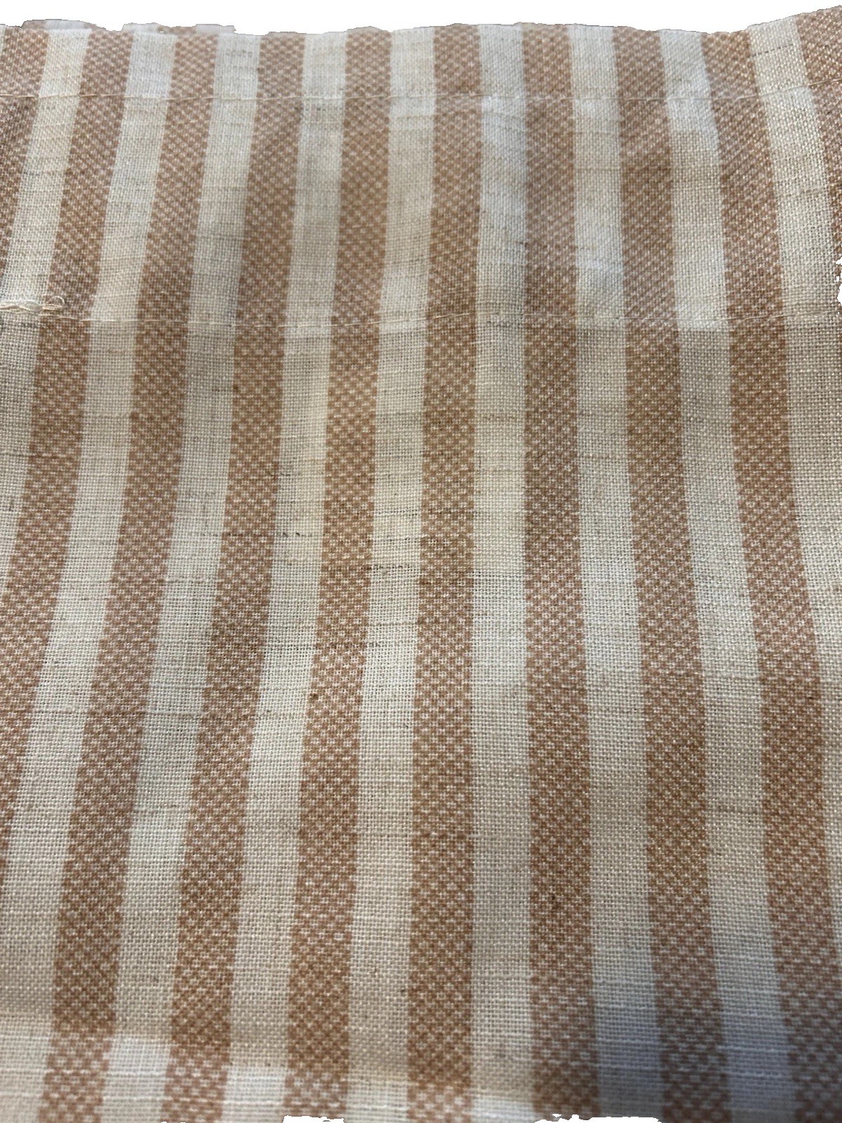 CURTAIN PANELS Linen Blend 26”Wx36”(SIX PANELS) Tan and Beige Striped