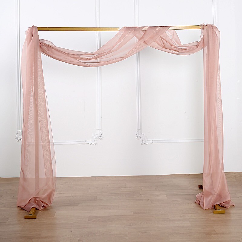 DUSTY ROSE 18 ft Sheer Organza BACKDROP CURTAIN Window Drape Panel Decorations