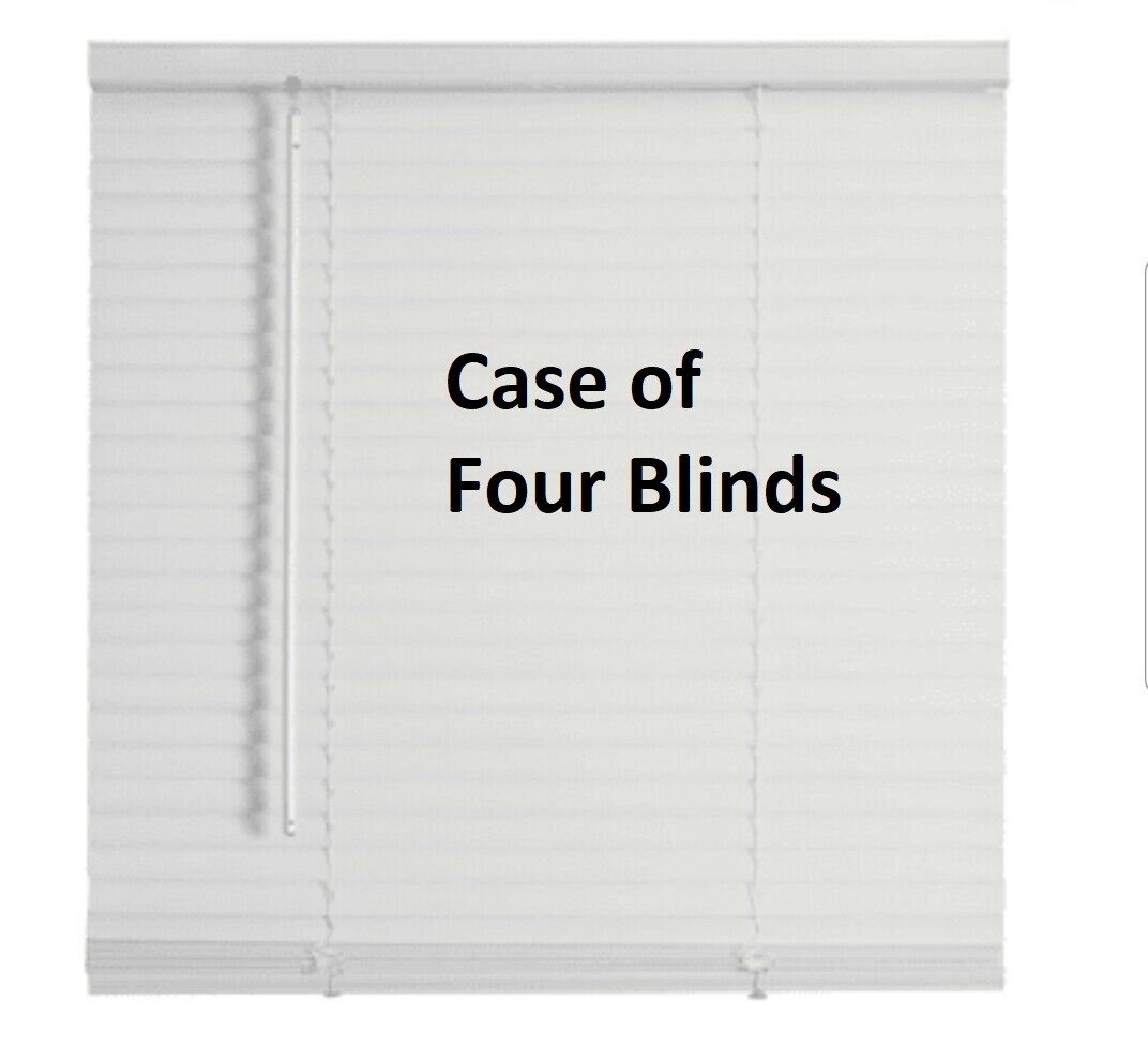 Case of 4 Champion TruTouch 48″ W x 72″ L Cordless 1″ Vinyl Mini Blind White