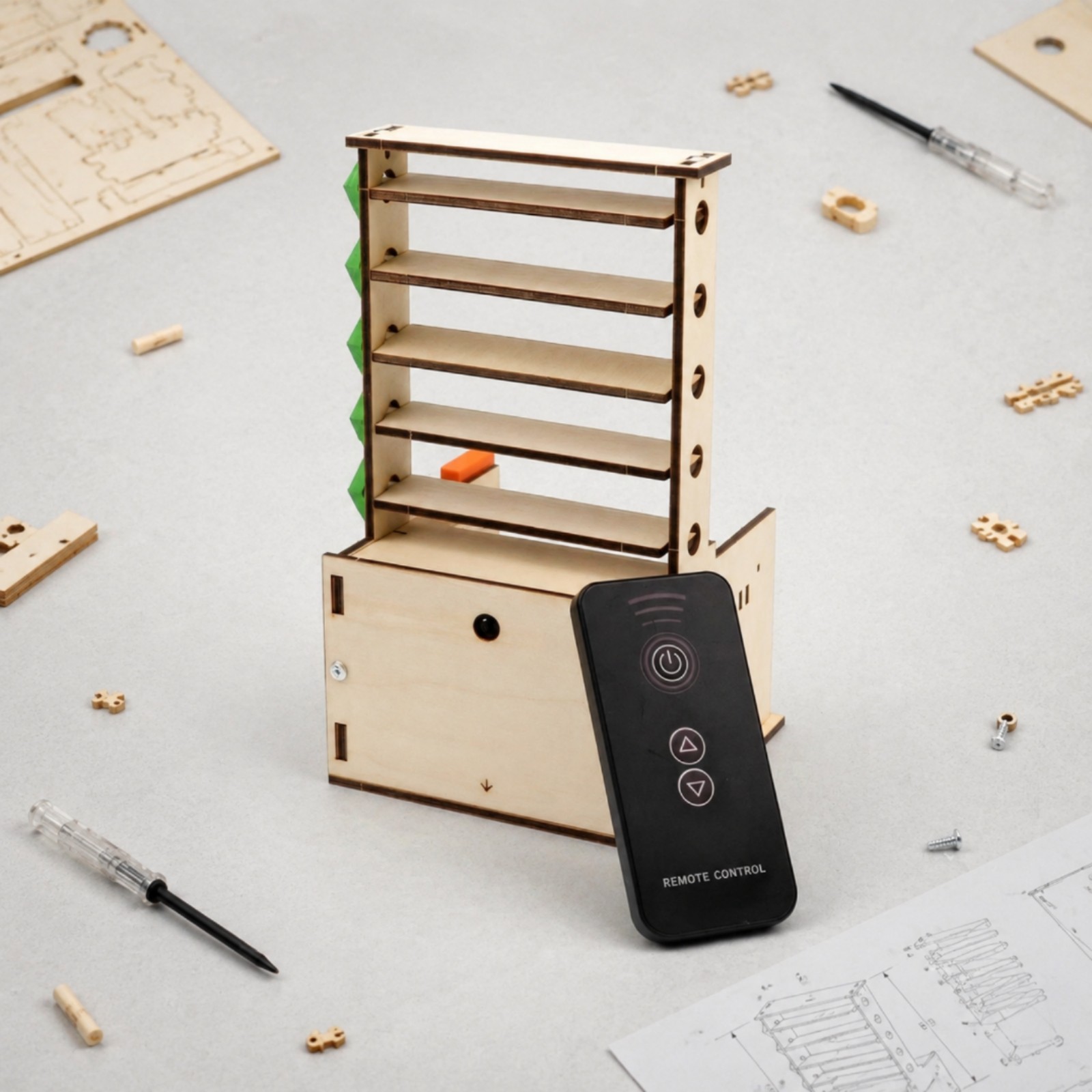 ShutterWindow Model Educational Mechanical Model with Wireless Controller