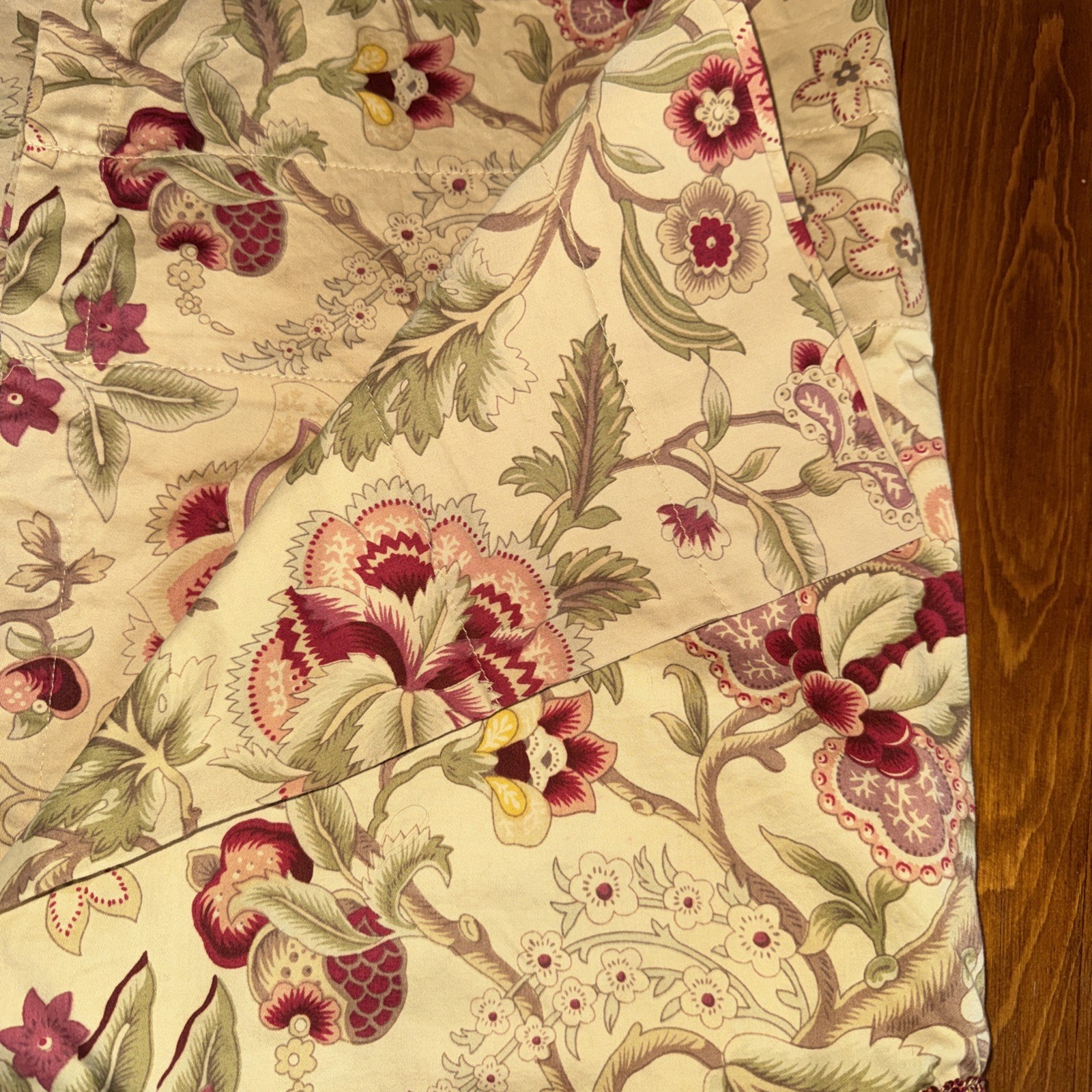 2 Waverly Rod Pocket Valance, Imperial Dress Antique, 50″ W X 15″ L EUC