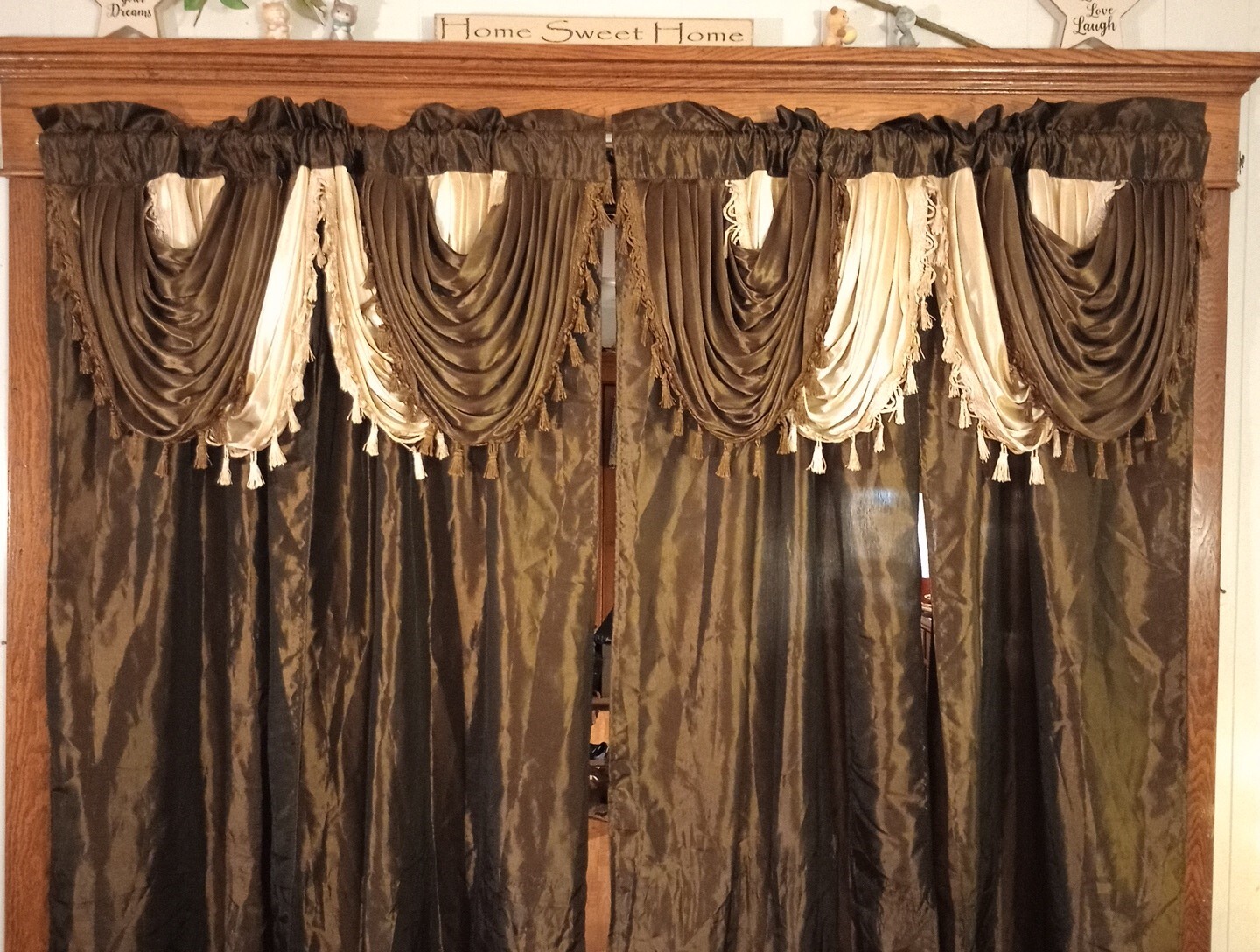 Window Curtain Set – 53-Inch W X 84-Inch L Panels 2 Sets W Attached Valances