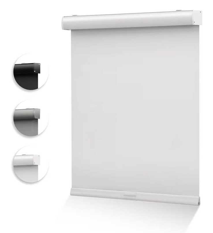 SMONTER Cordless Blackout Roller Shades With Valance – 48″ W x 72″ H, White