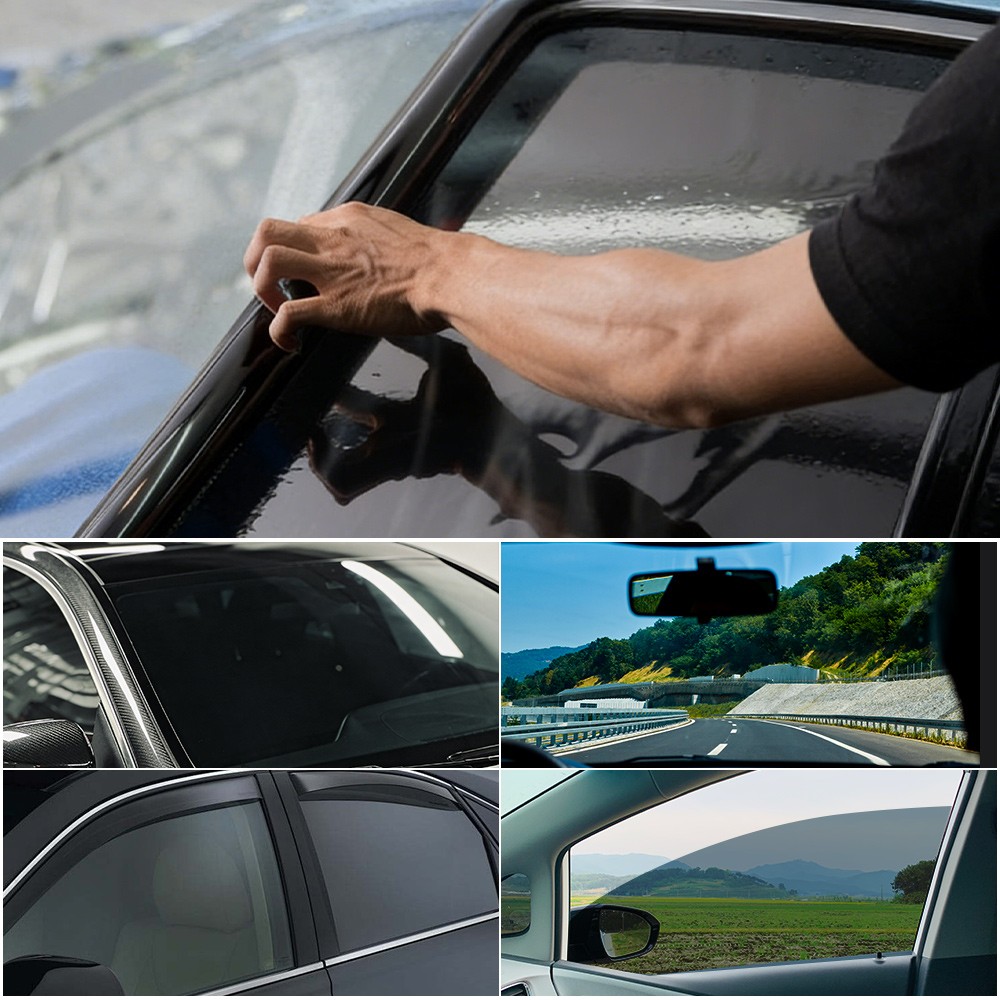 5% 30% 50% Black Window Tint Film Roll for Home, Office, Car, Truck, Auto