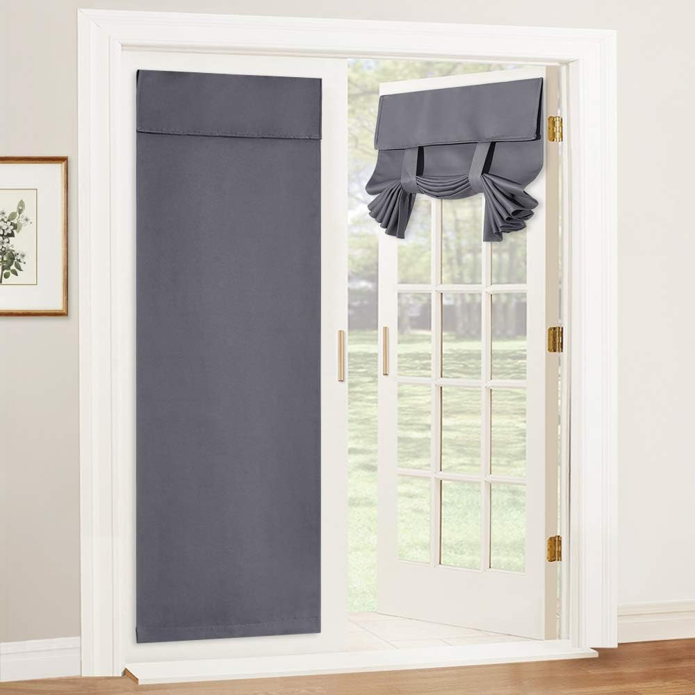 RYB HOME Blackout French Door Curtain – Privacy Thermal Insulated Window Shades