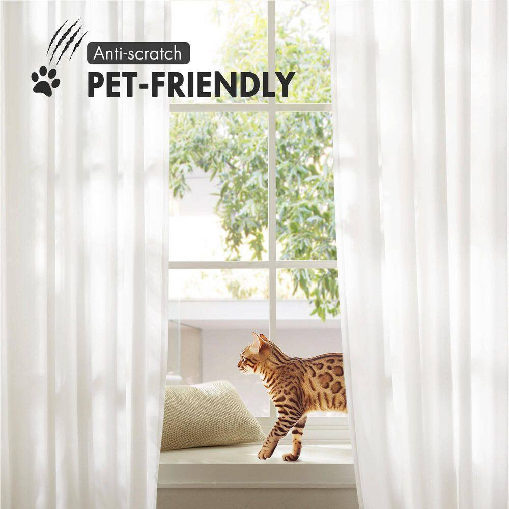 Lexus White Polyester 52 In. W X 84 In. L Room Darkening Curtain Panel Set of 2