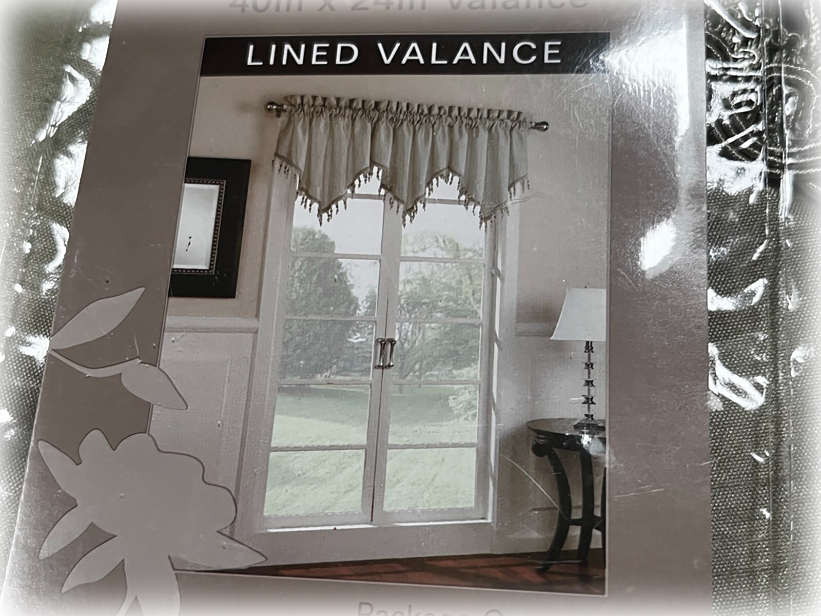 Loft 918 Window Valance Lined Faux Silk 40 x 24 Sage Tassels NIP Kohls
