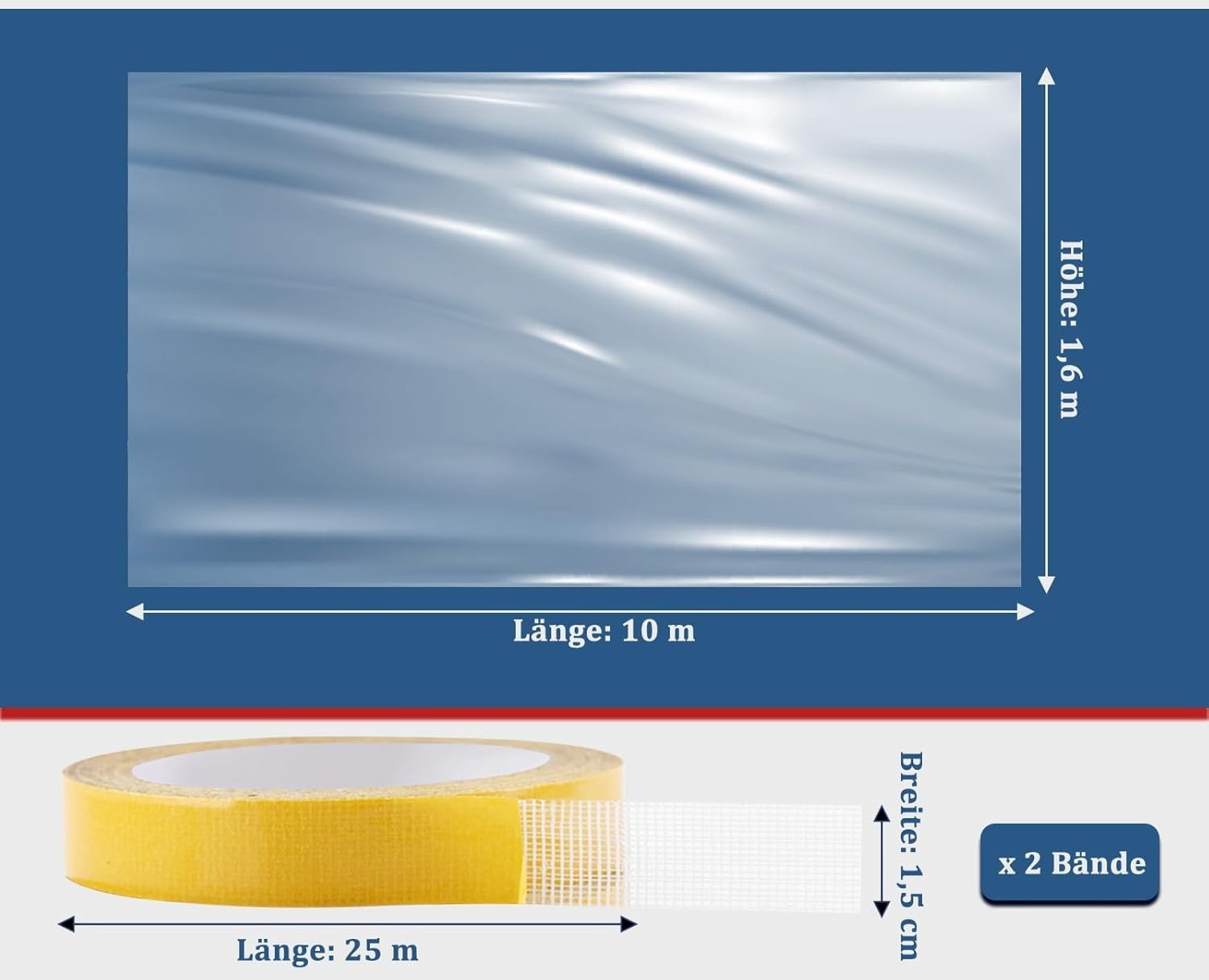 Thermos Window Cover 1.6 M X 10 M, Transparent POF Insulating Film