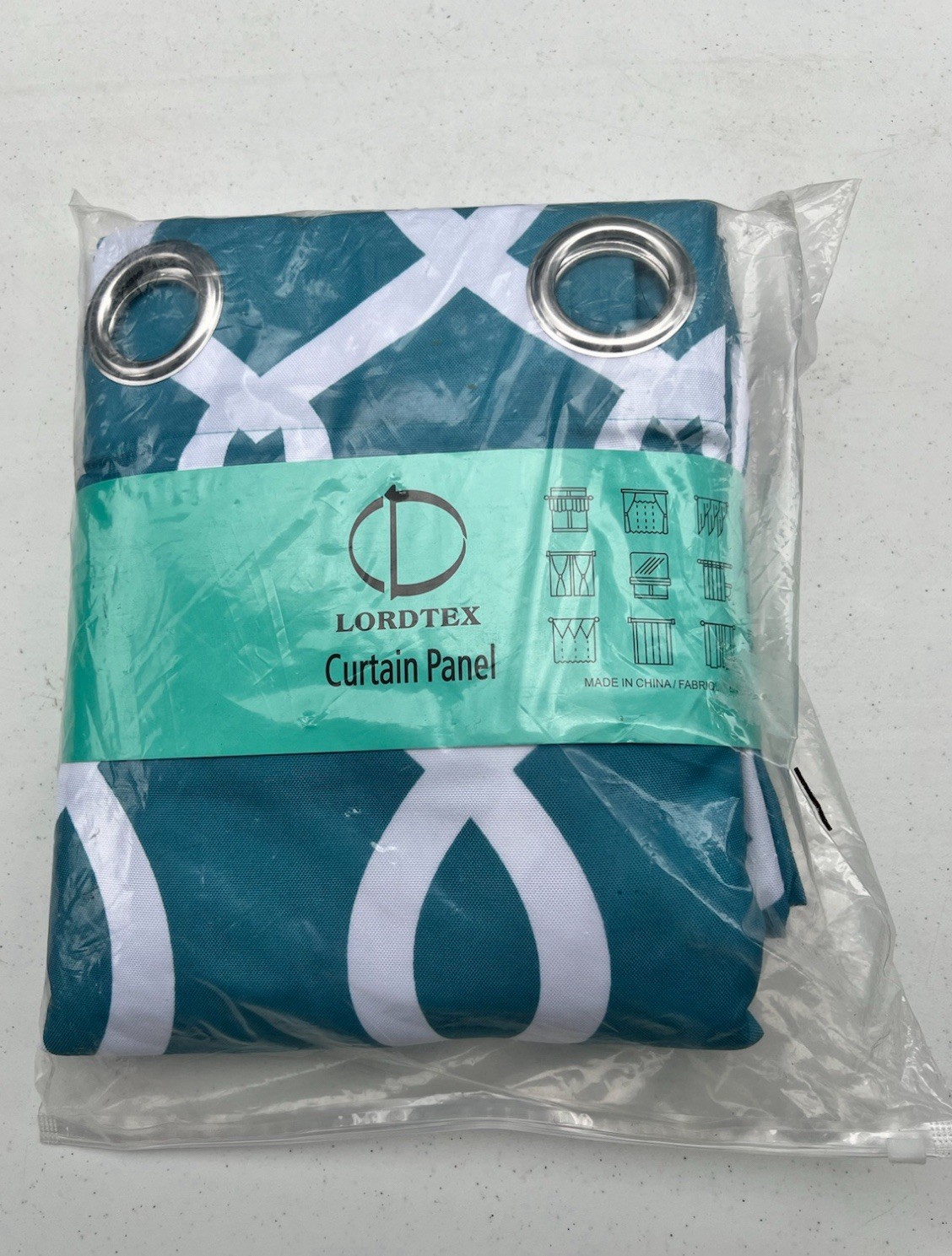 Pair LORDTEX 2 Curtain Panels Thermal Insulated Curtains Grommet TEAL 52 X 108