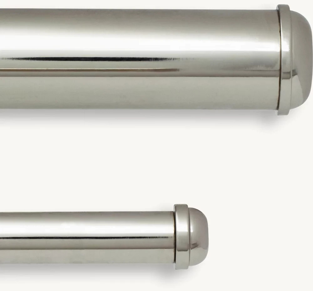 Restoration Hardware Bayonne Solid Brass Extension Rod S 48 -88″ polished nickel