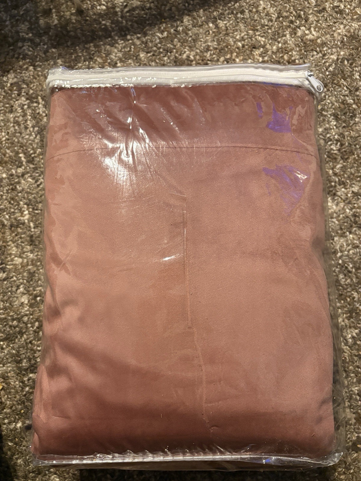 52×84 Rose Velvet Pom Pom Curtains 2 Panels New In Bag