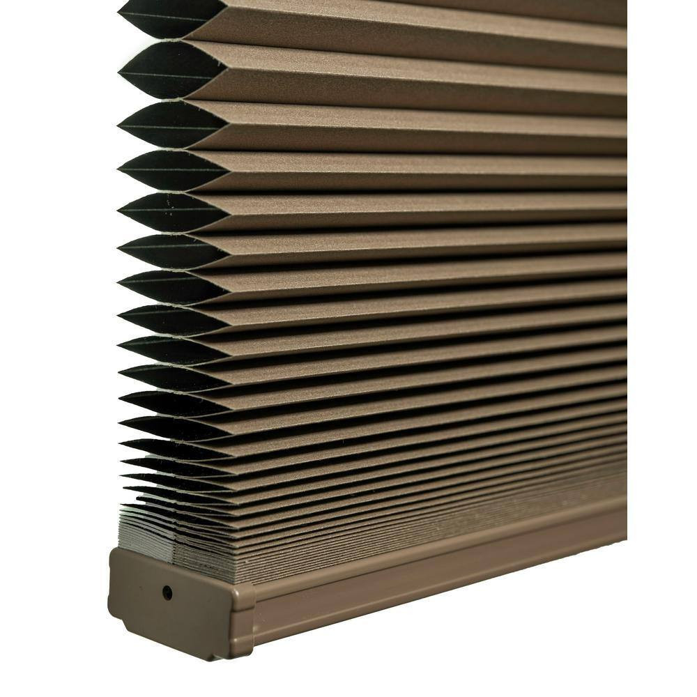 Cut-To-Size Barnwood Cordless Blackout Insulating Polyester Cellular Shade 34 In