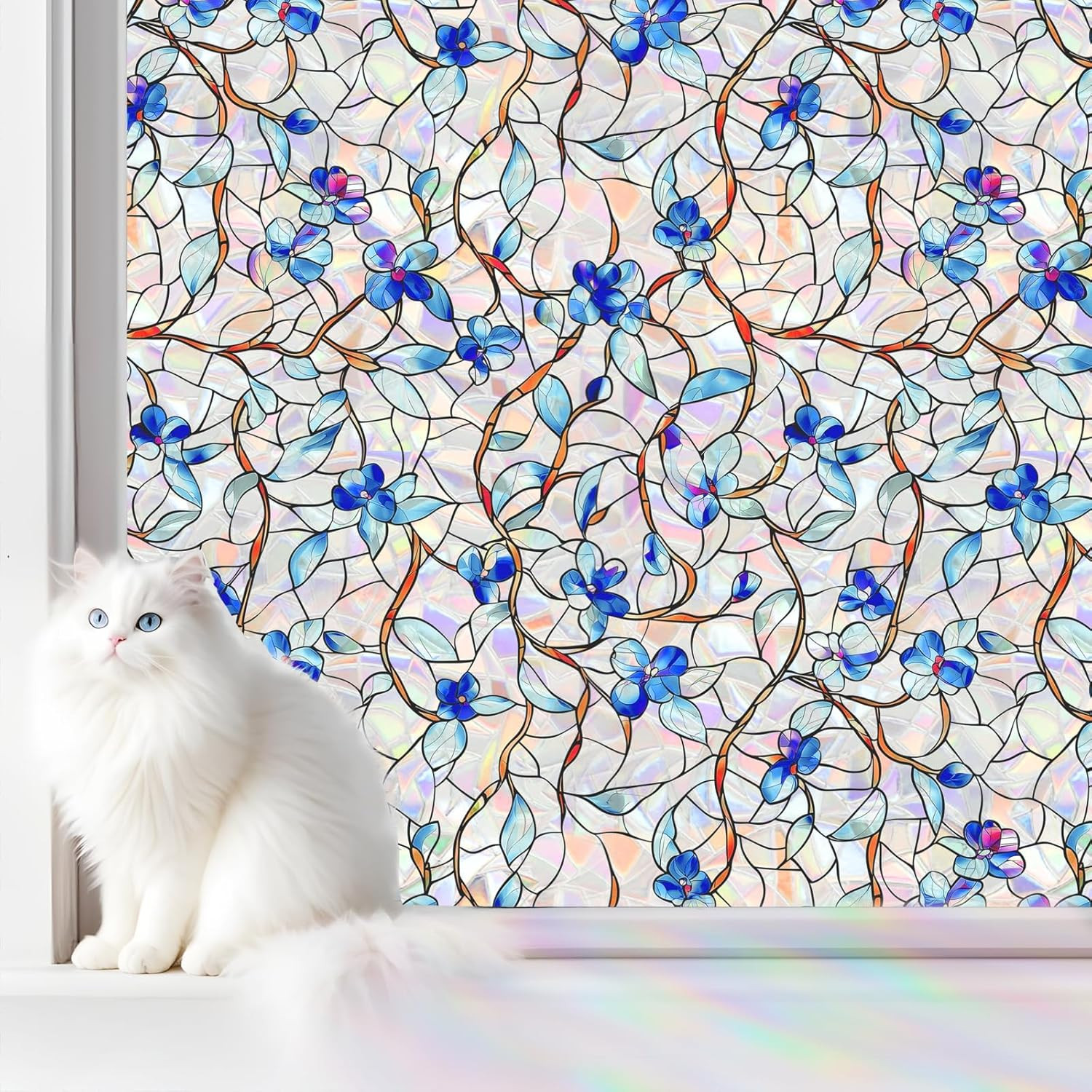 Window Film Stained Glass Decorations Static Clings Sticker for Home Room