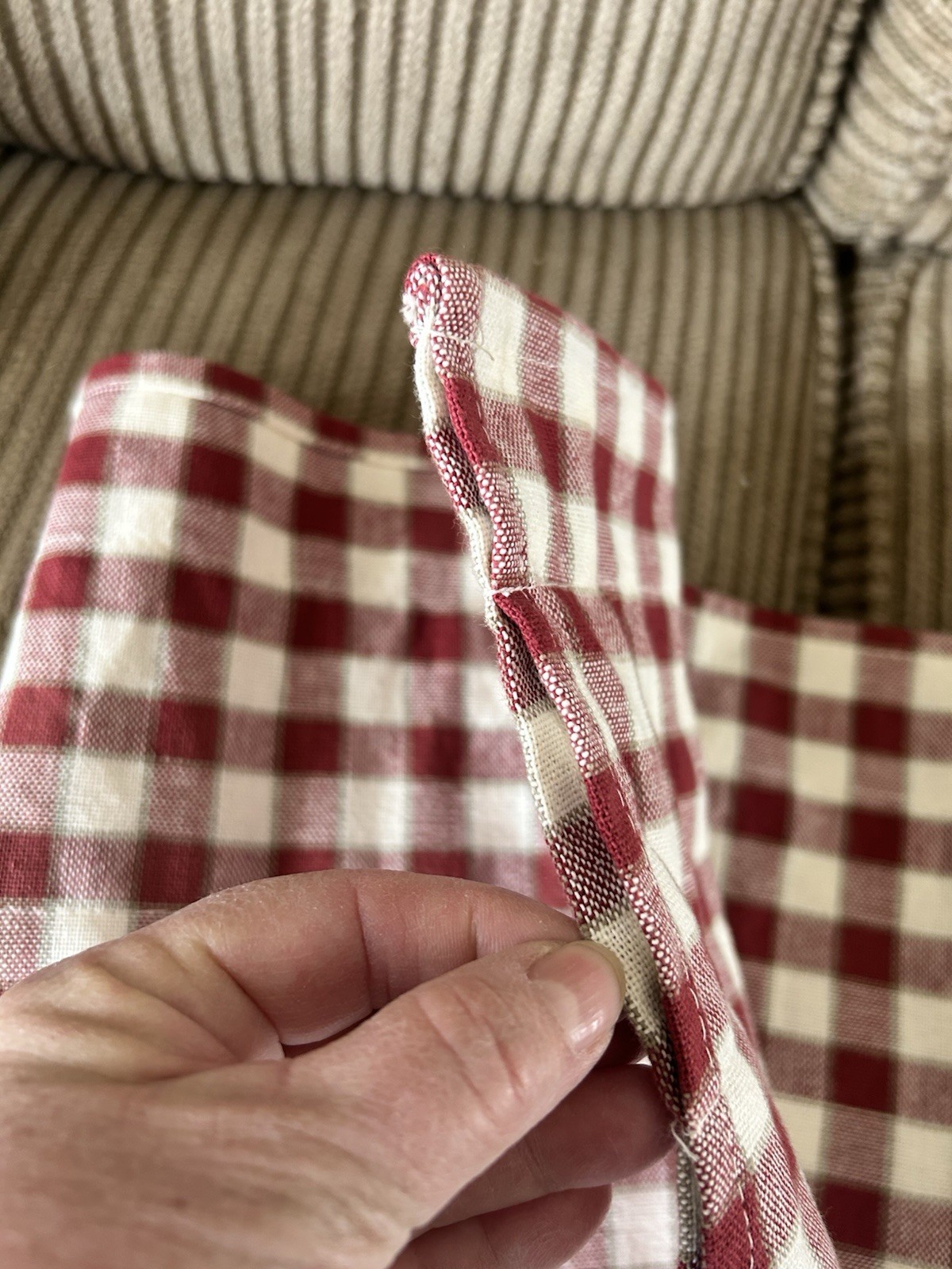 Waverly Red Cotton Valance Curtain 16×78” Farmhouse Primitive Plaid Barn Farm