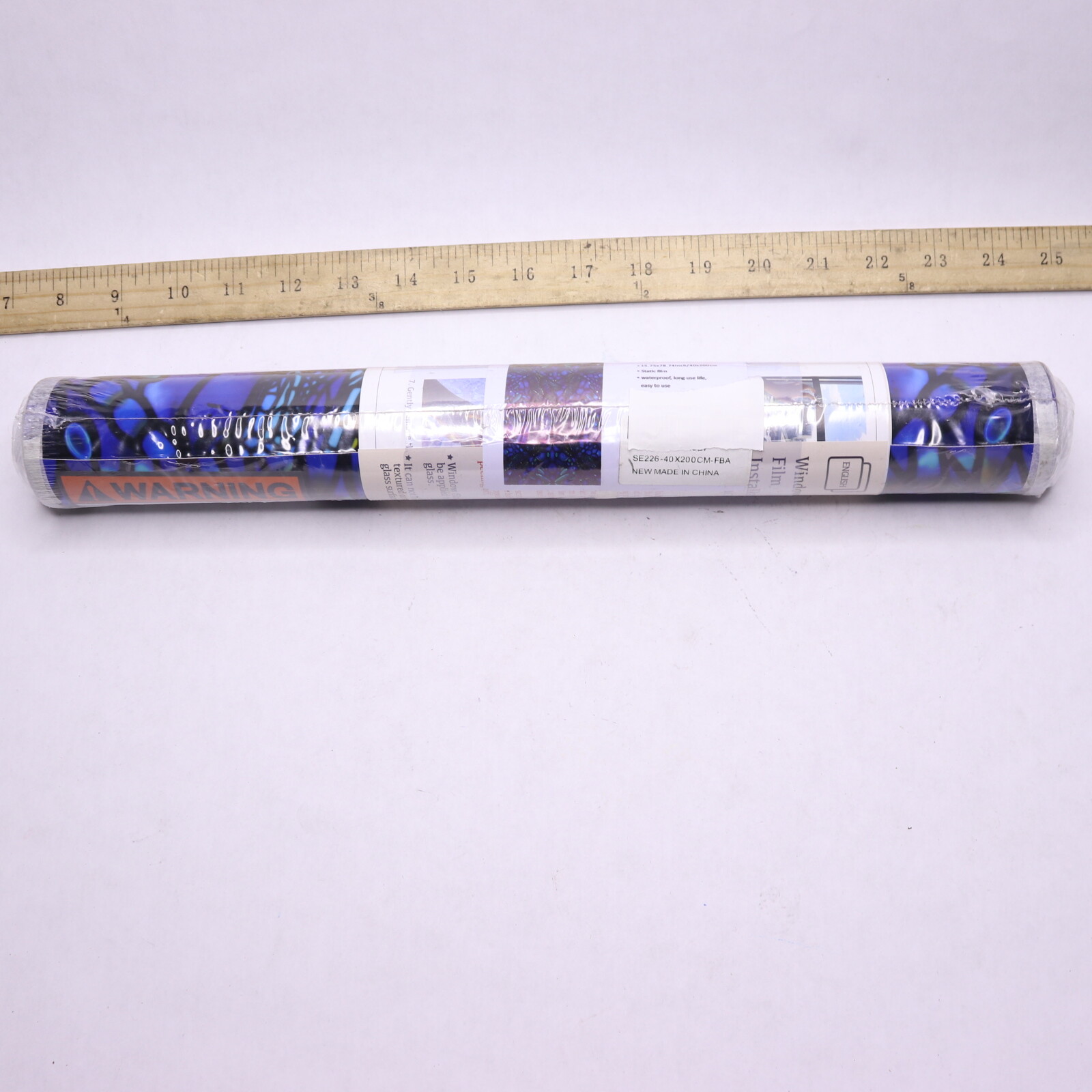 Transparent Stained Window Film Decals PVC Winter 15.74″ Wide