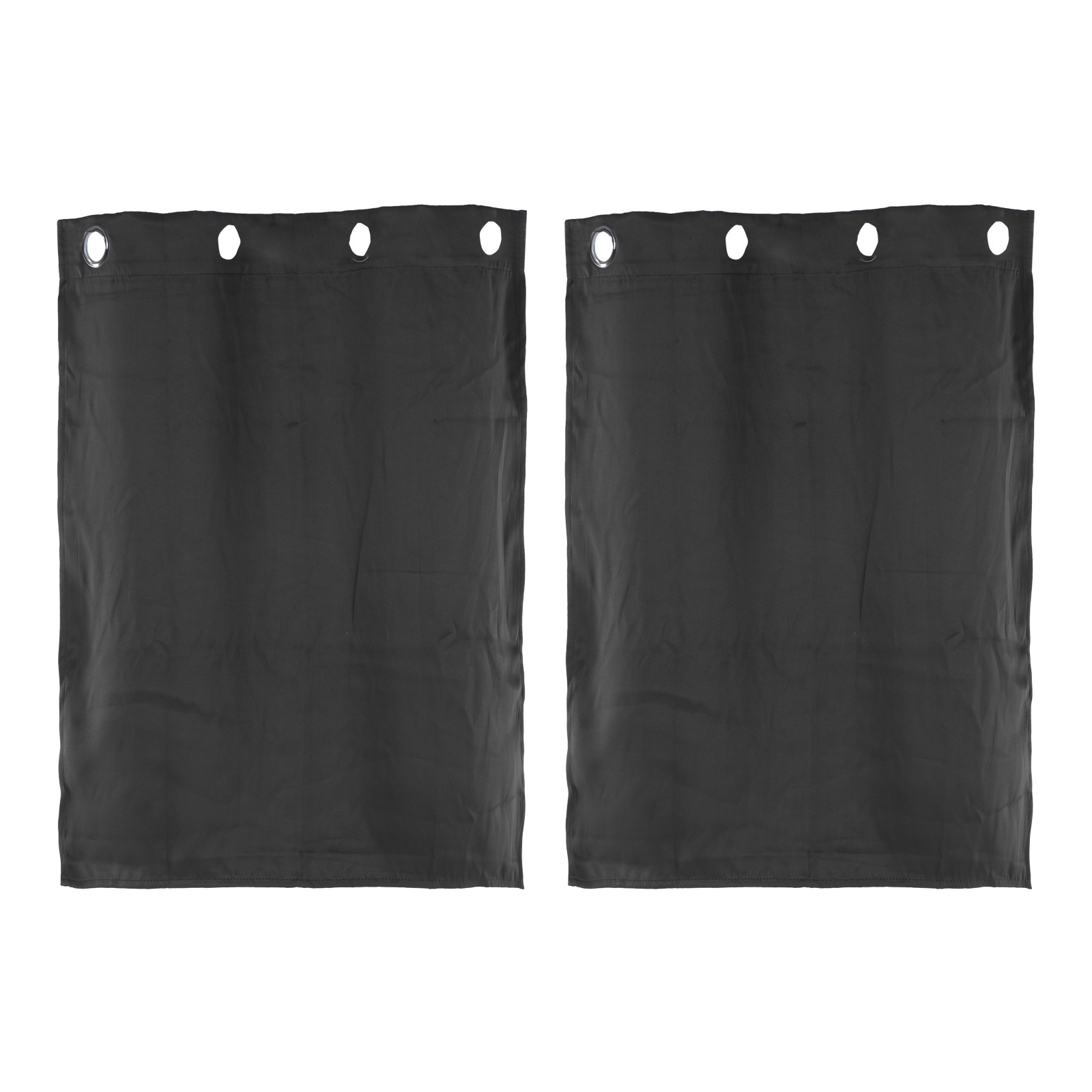 Short Tier Curtains 29″W x 35″L French Window Half Curtain 2 Panels Black