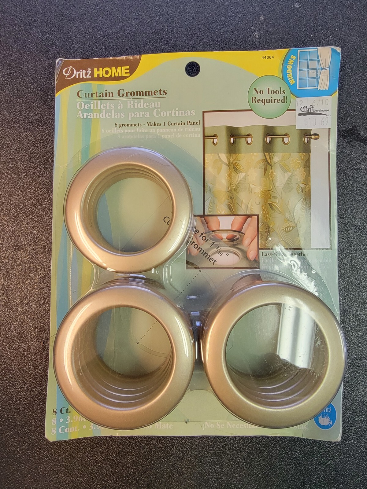 Dritz Home Curtain Grommets 8ct Gold
