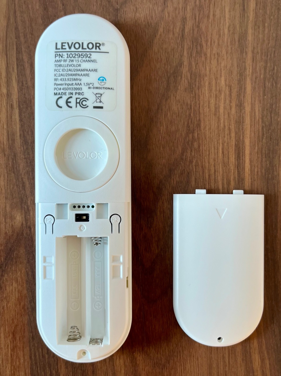 Levolor InMotion 15-Channel TDBU Remote (for TDBU or Day/Night shades only)