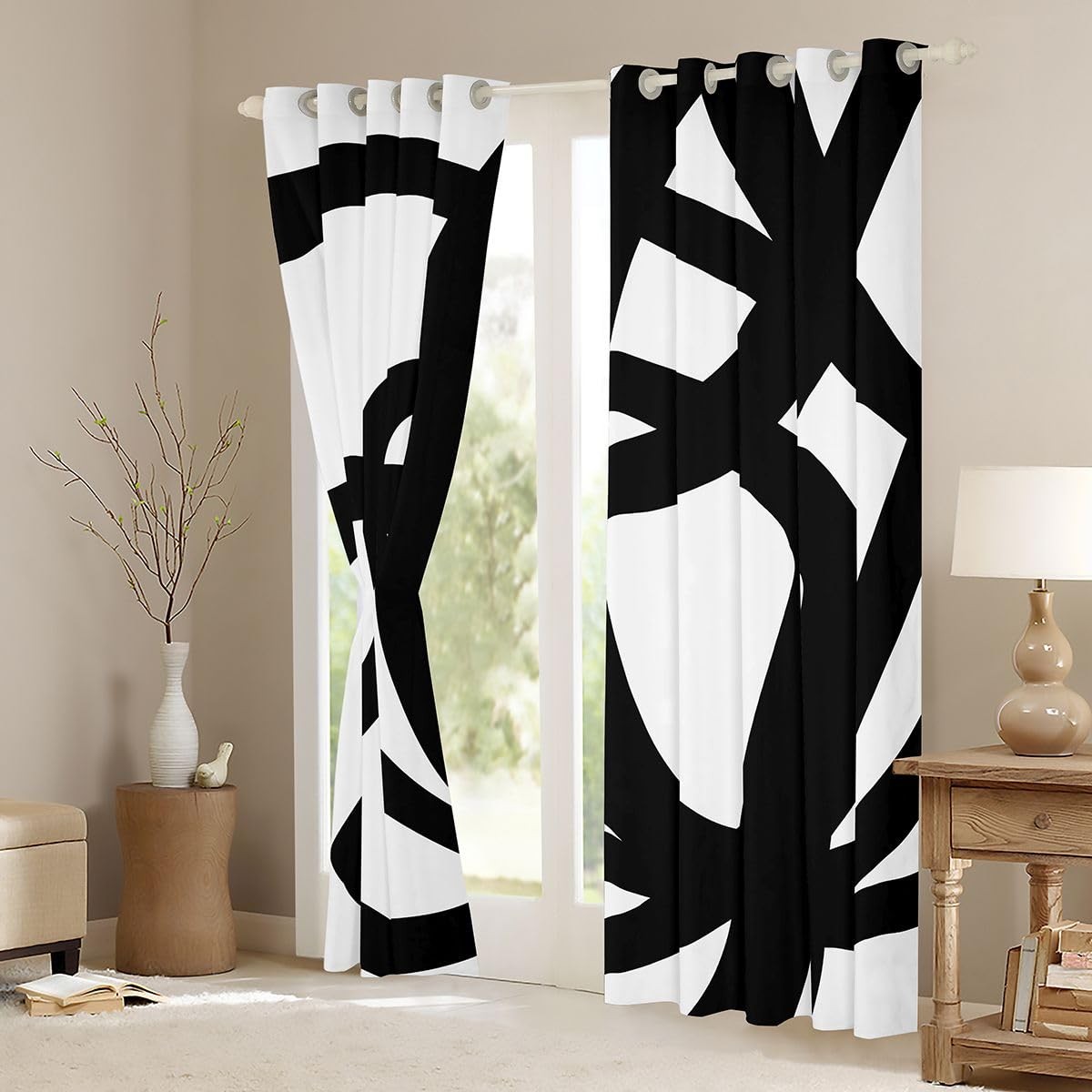 Stripe Line Curtains for Bedroom Living Room (2 Panels, 52 x 96 Inch) Kids Ge…