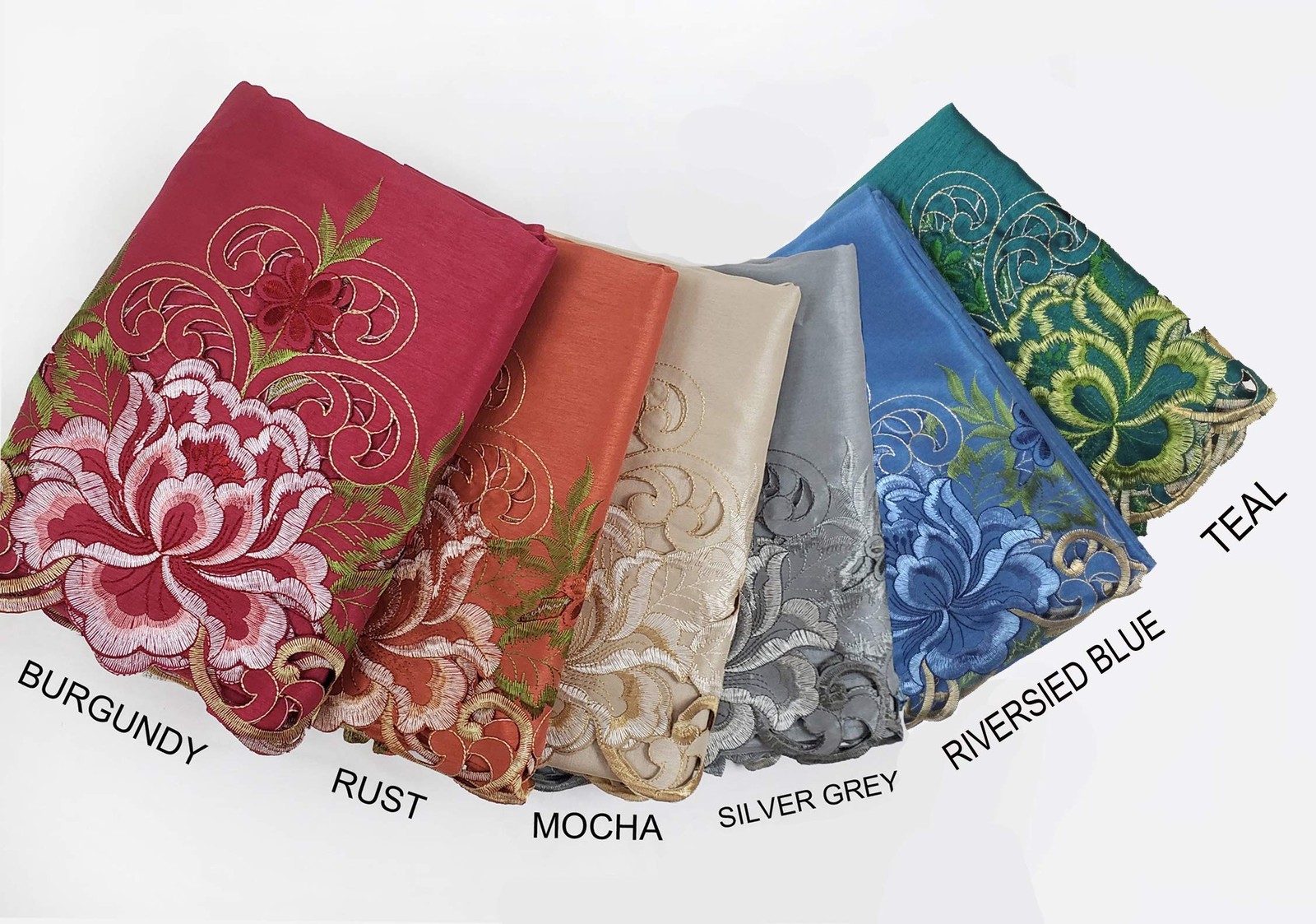 GOHD Passionate Bloom Kitchen Curtain Swag Valance and Tier Set Nice Embroide…
