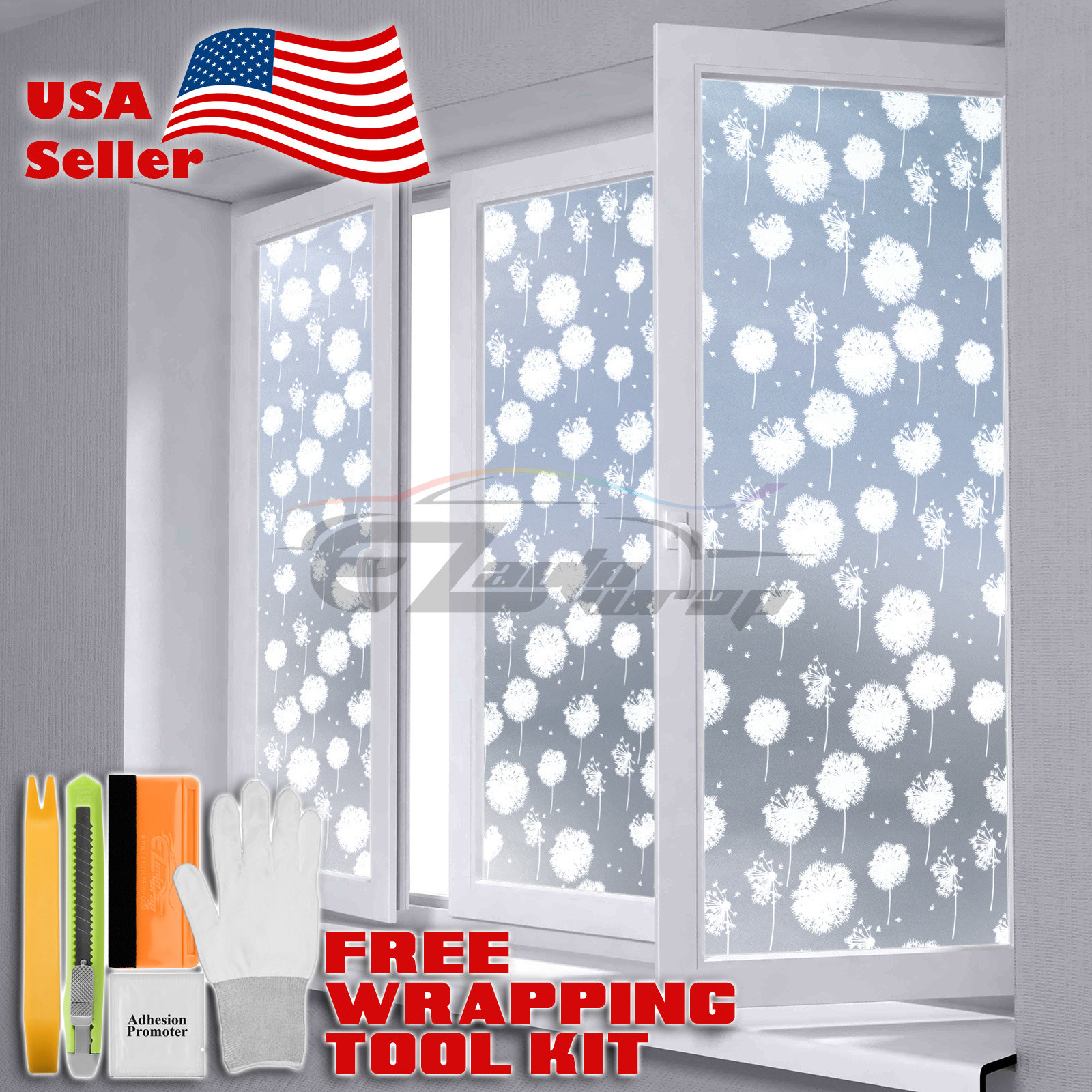 36″x84″ Frosted Film Glass Home Bathroom Window Security Privacy Sticker #5019