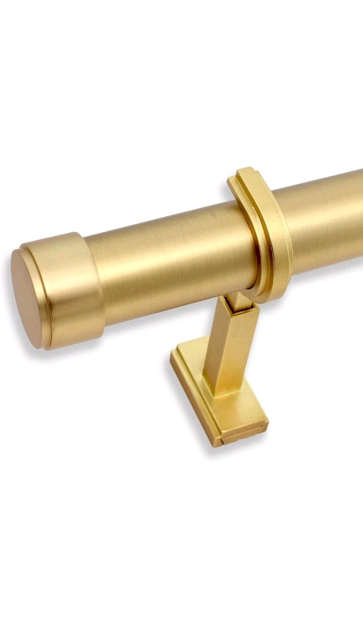 BlastHome® Luxury Gold 12 ft Custom Curtain Rod – 1 1/4″ Large Diameter