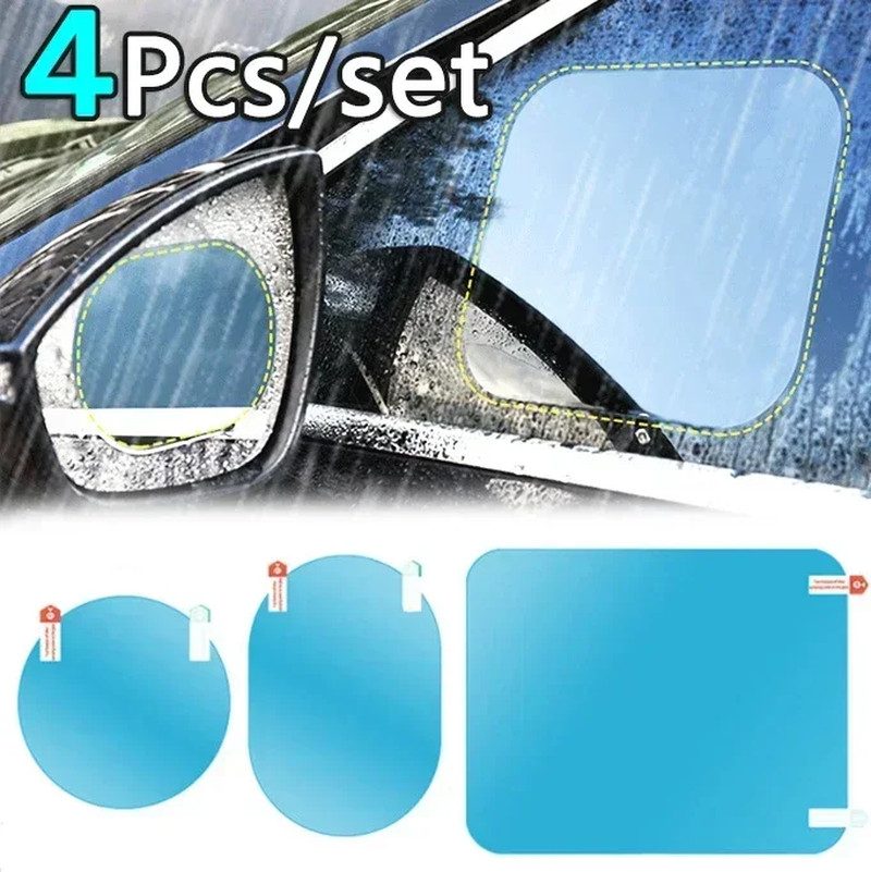 Car Truck Rearview Mirror Rainproof Film Window Glass Anti-Fog Waterproof Sticke
