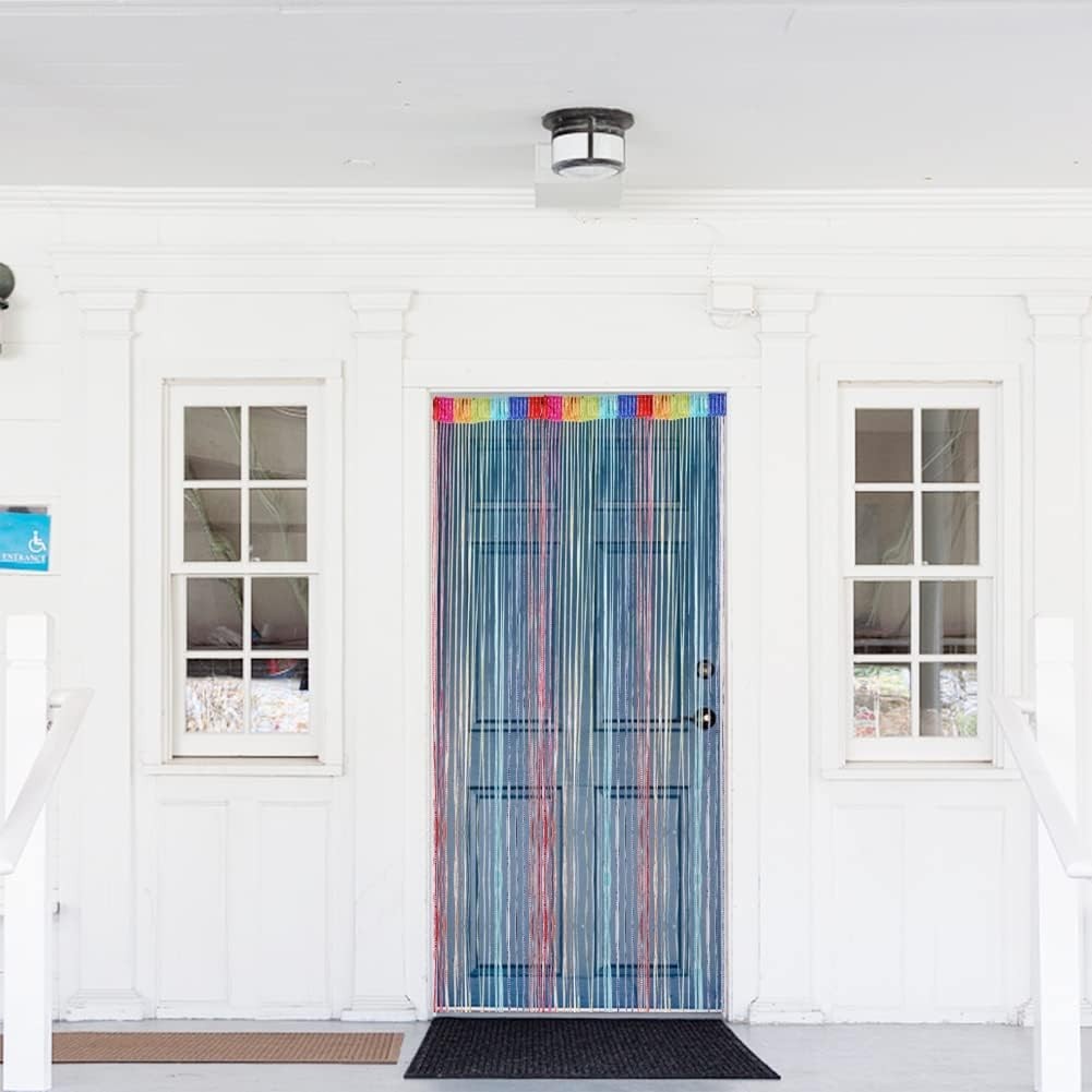 Elegant Multi-Color String Curtain: Decorative Tassel Room Divider Screen
