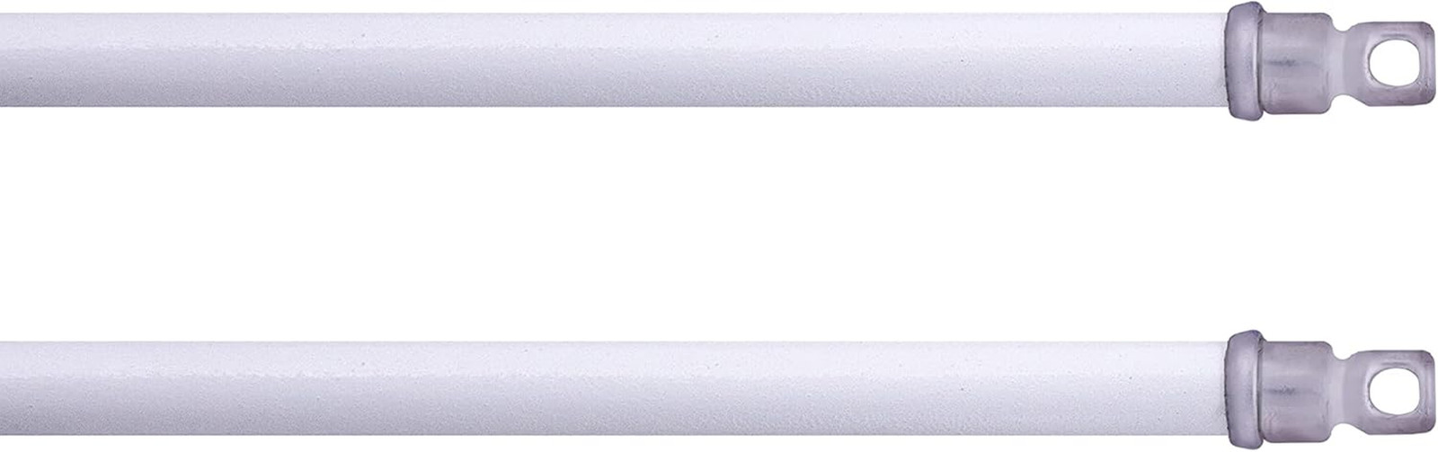 21-38 In. Adjustable Petite Swivel Sash Rod, 2-Pack, 5/16 In. Diameter, White