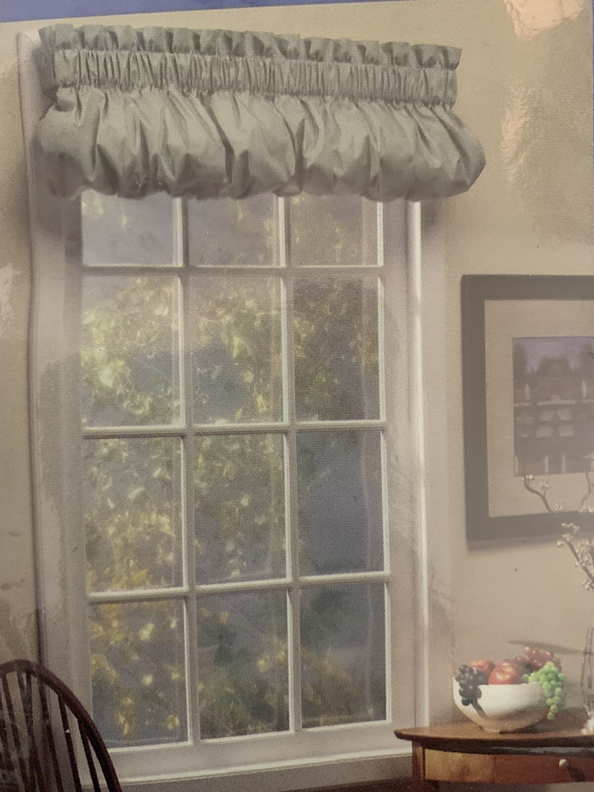 2 Designables Luster Chintz Valance(s)Curtain Green Apple 88 W X 16 L New