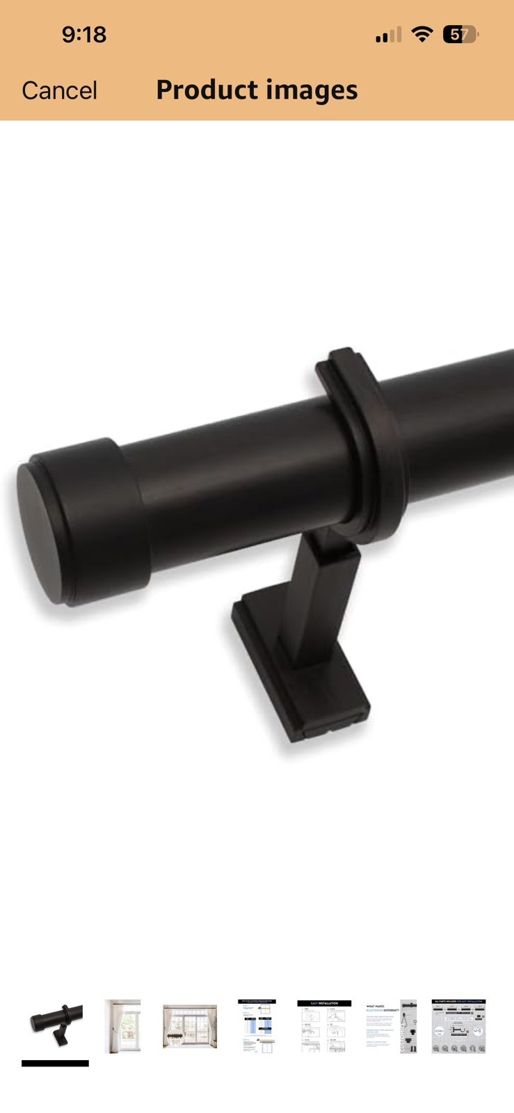 BlastHome® Luxury Extra Long Curtain Rod, 1 ¼” Rod Set 15 ft Brushed Dark Brown