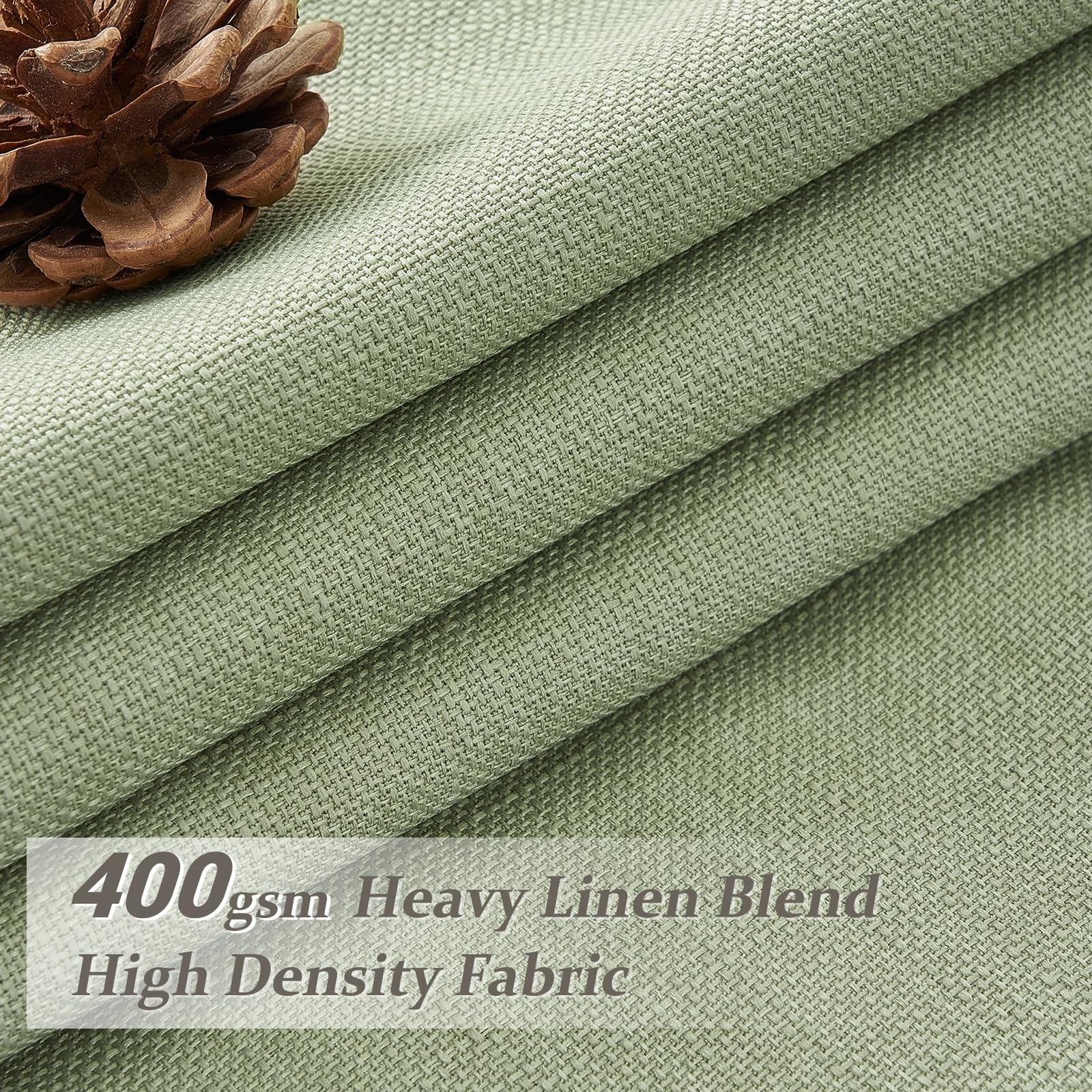 120 Inch Extra Long Sage Green Blackout High Ceiling Curtains for Living Room…