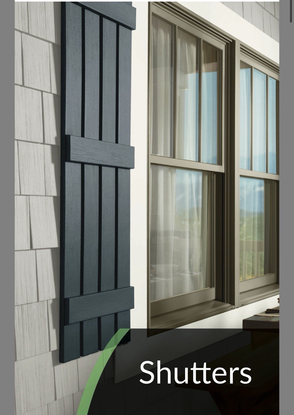 Ply Gem Board Batten Shutters 15″ x 59″ Polypropylene 4-Board Closed Pair Black