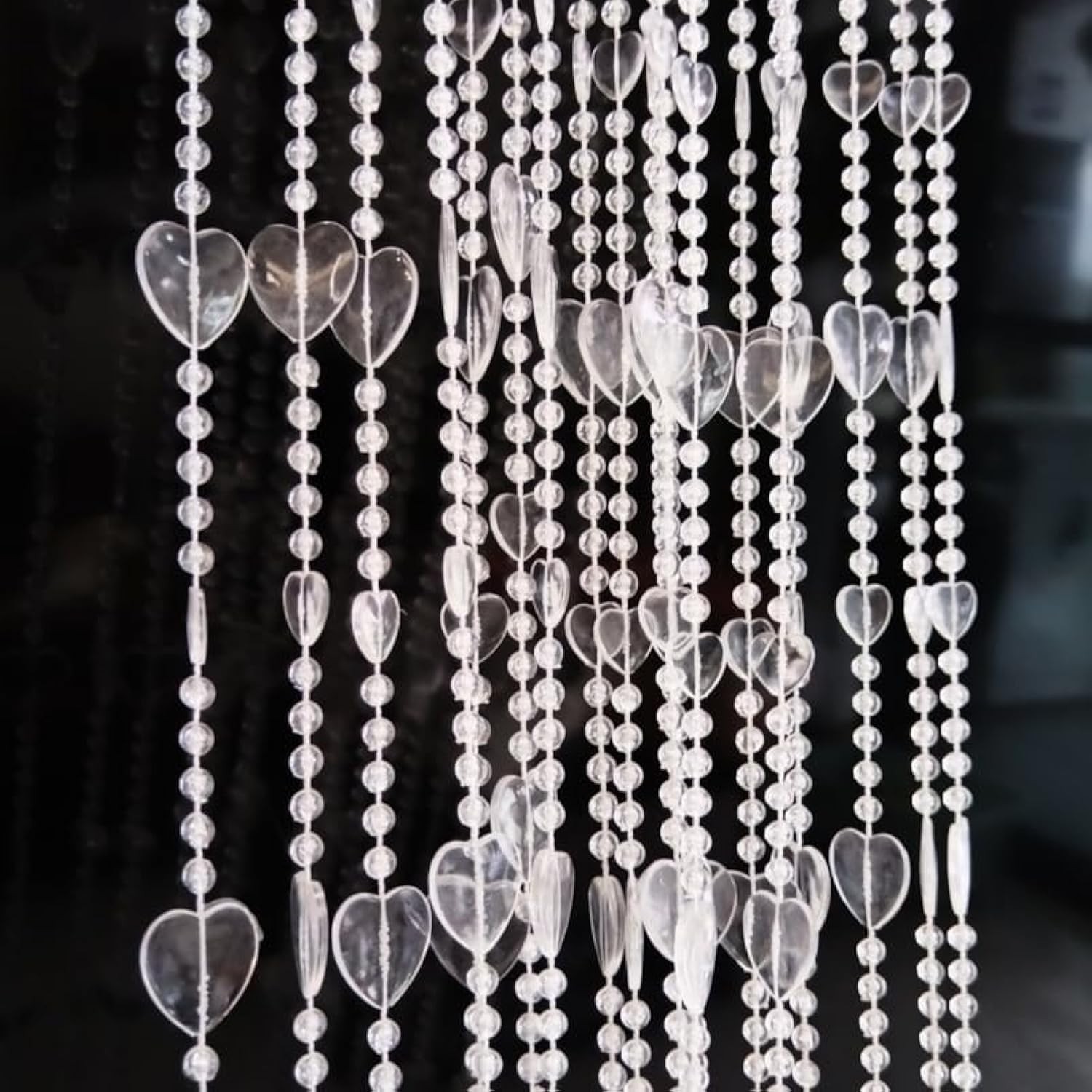 Beaded Curtain Doorways Acrylic Hanging Heart shape Door Beads String Curtain…