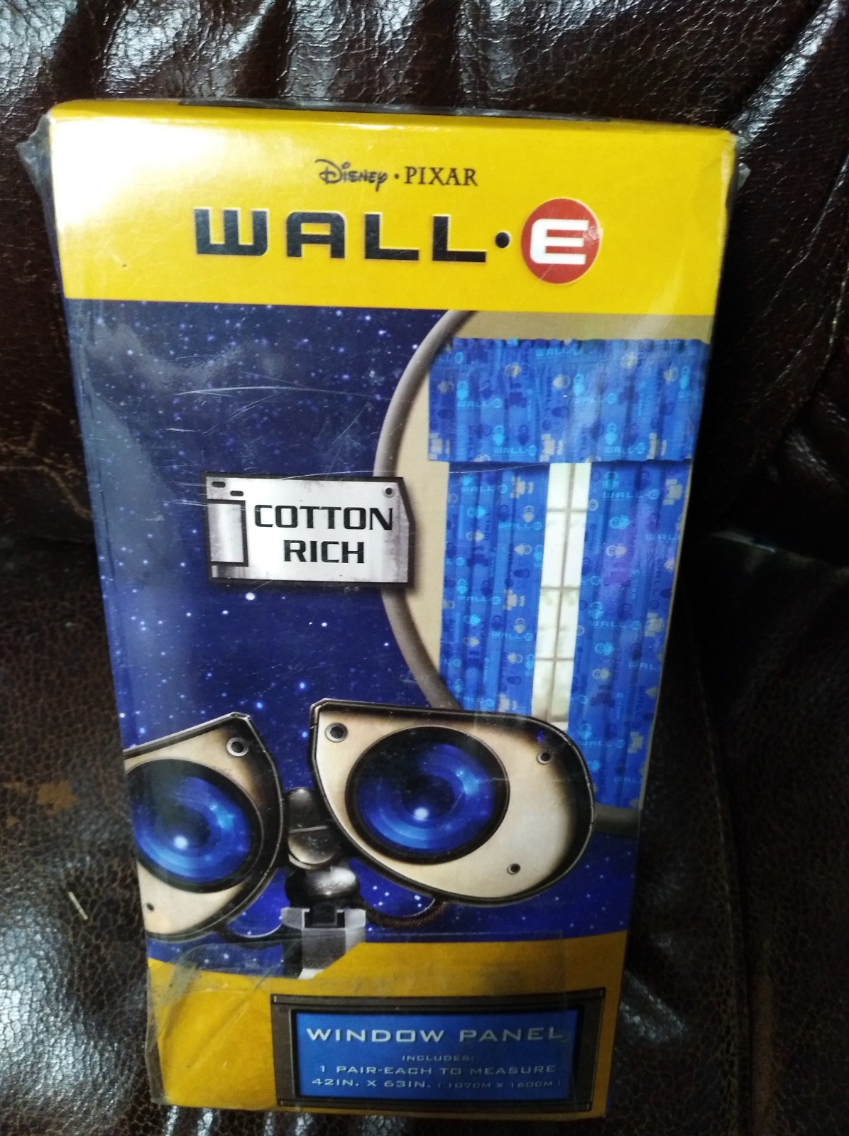 Pixar Wall-e Curtains 2 panels with tie backs Movie Cartoons Bedroom 42×63