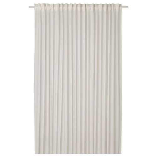 IKEA ÄNGSFRYLE 105.692.18 Sheer Curtain White 118×98″ Heading Tape Modern New