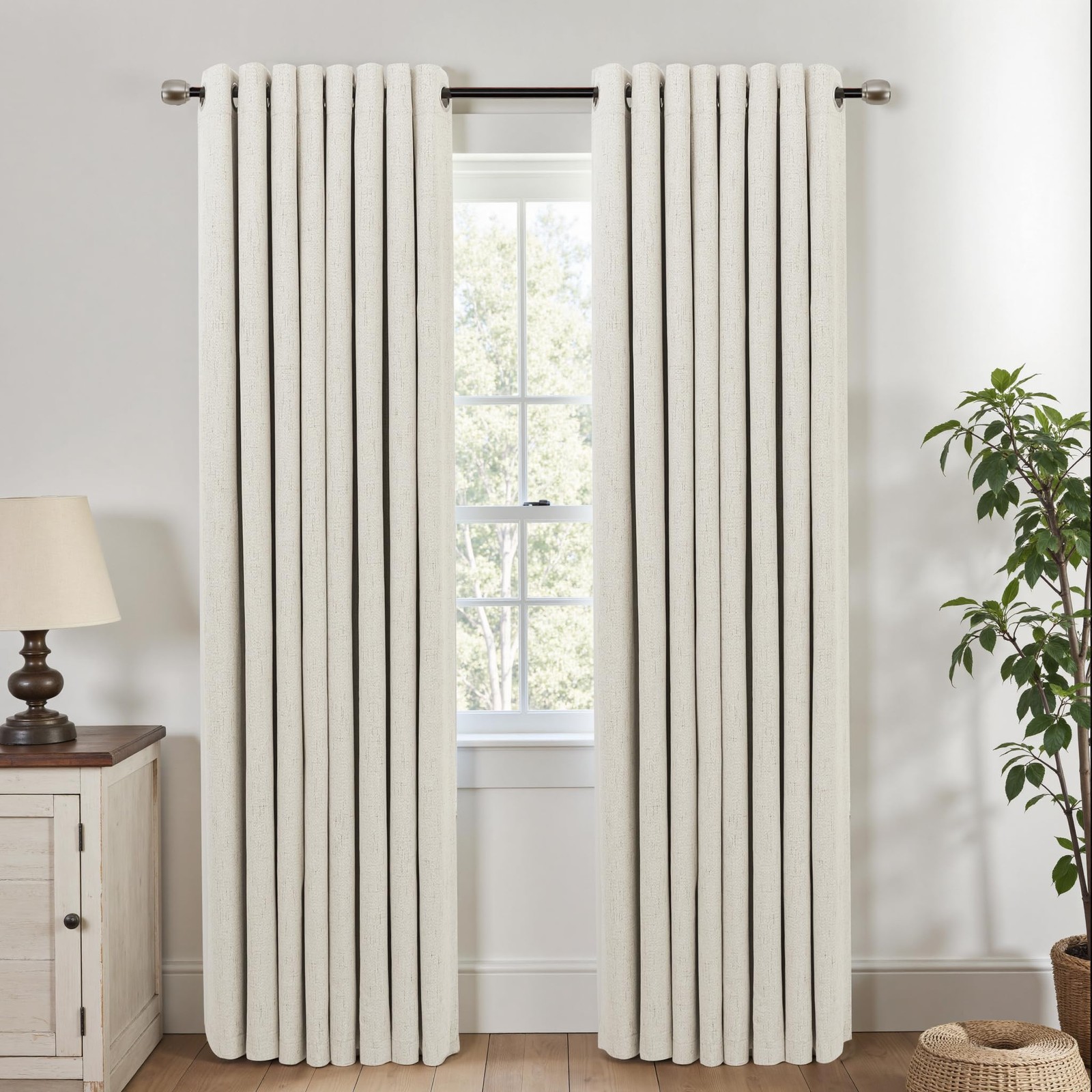 Light Blocking Curtains 84 Inches Long, Grommet Room Darkening Thermal Insula…