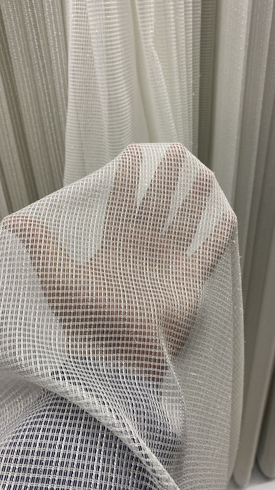 High Quality Ready Made Curtain White Store Pleated Tape S Pleats Design