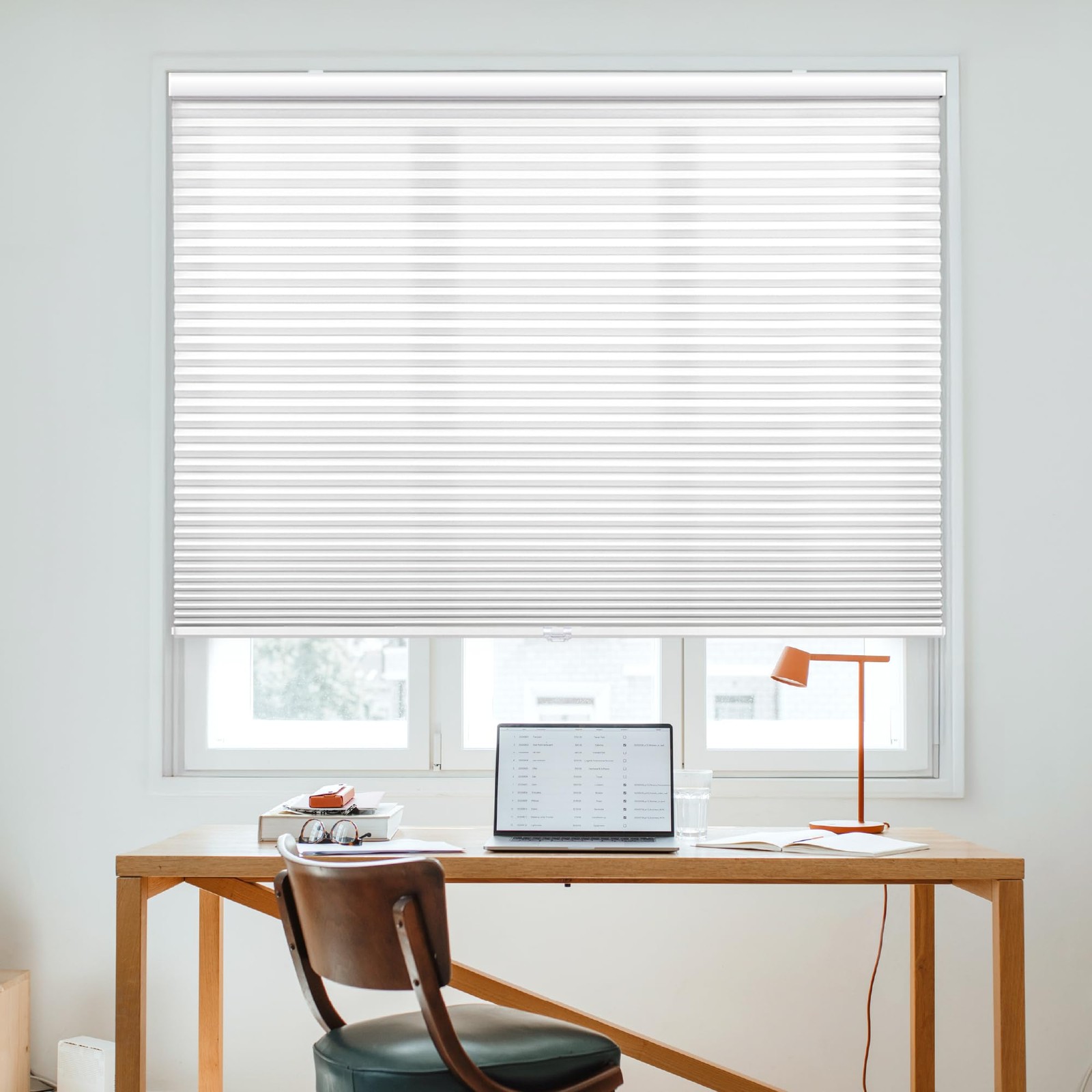 Dez Furnishings Cordless 1.5 Light Filtering Cellular Shade 62 W X 60 H White