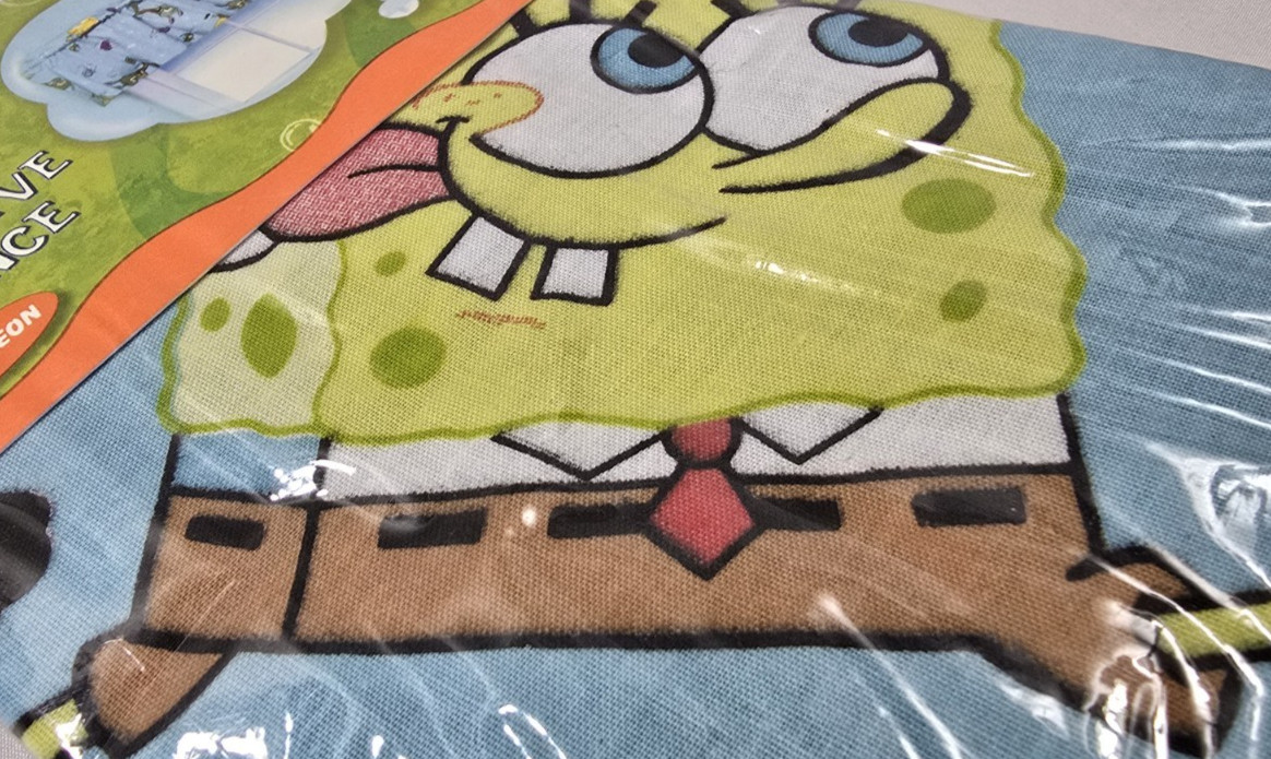 VTG SpongeBob SquarePants Decorative Valance Curtain 84x 15 Blue Nickelodeon NEW