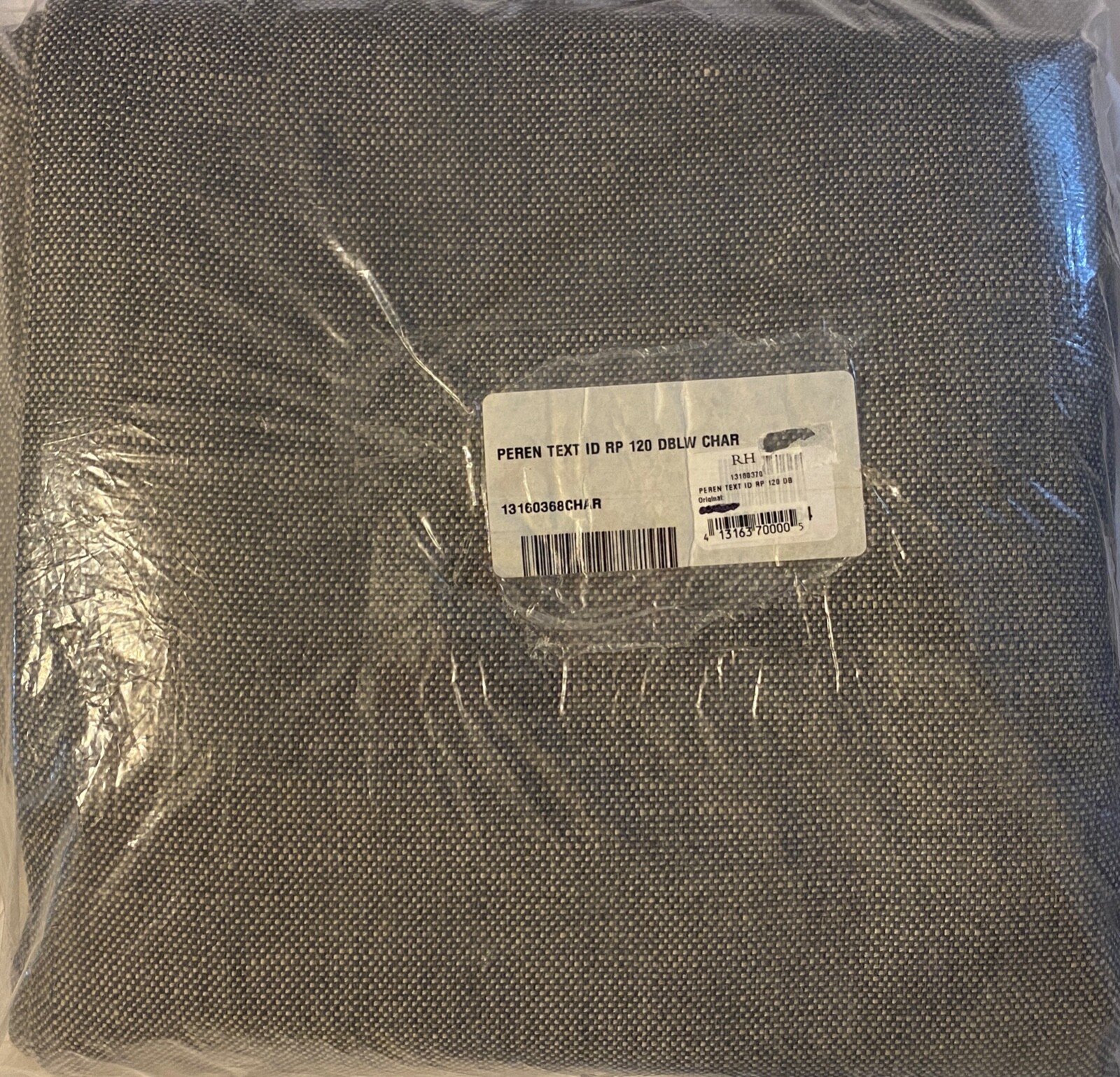 Restoration Hardware Perennials® Textured Linen Weave Panel 100×120″ CHARCOAL