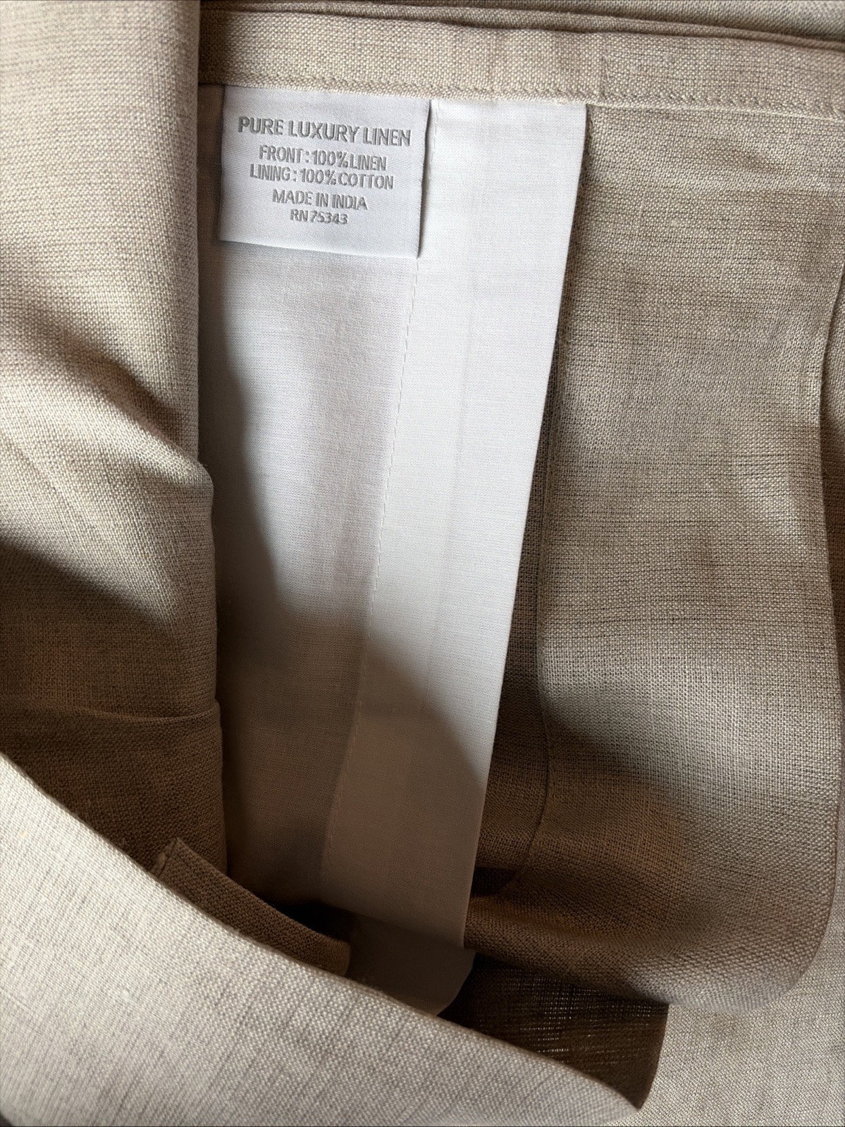 Rare Pure Luxury Belgian Linen Natural Window Curtains Panel Drapes 50×108 Set 2