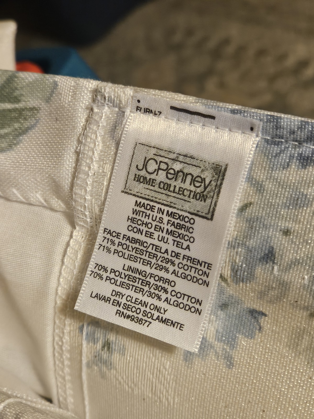 Vtg JCPenney Set Spring Mist 2 Set Curtain Panels 48″W x 84″ L W/Blouson Valance