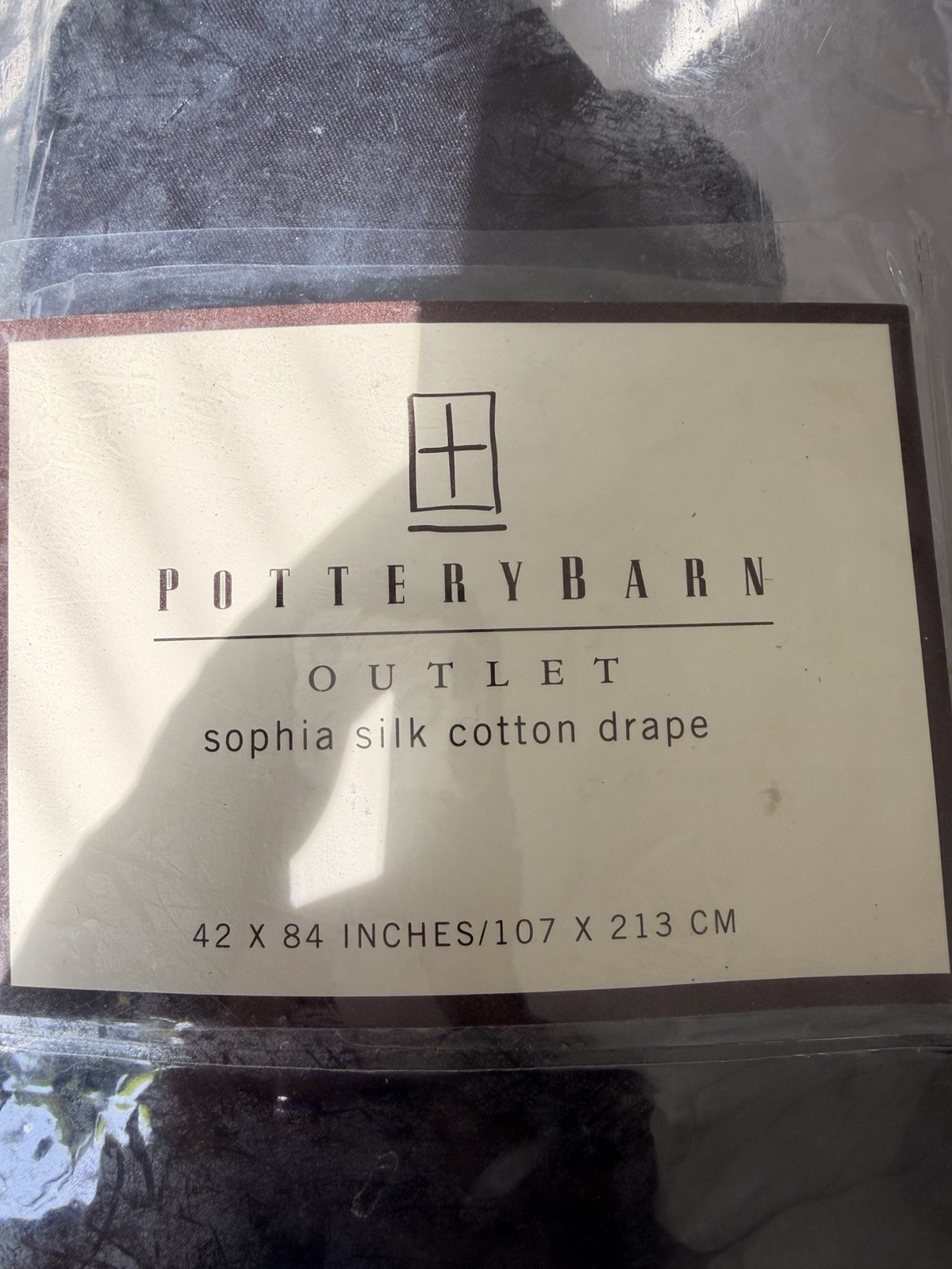 Pottery barn Outlet Sophia Silk Cotton Drape 42×84 Taupe