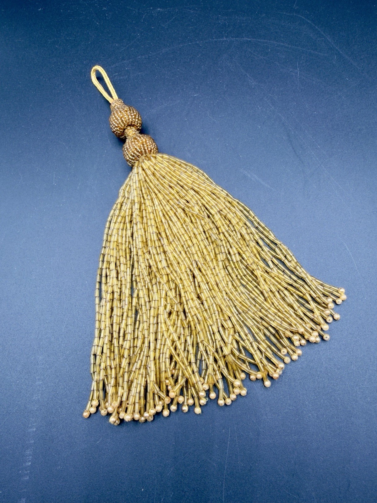Vintage Gold Beaded Tassel Fringe Decor Curtain Tieback Lamp Pull Trim #6