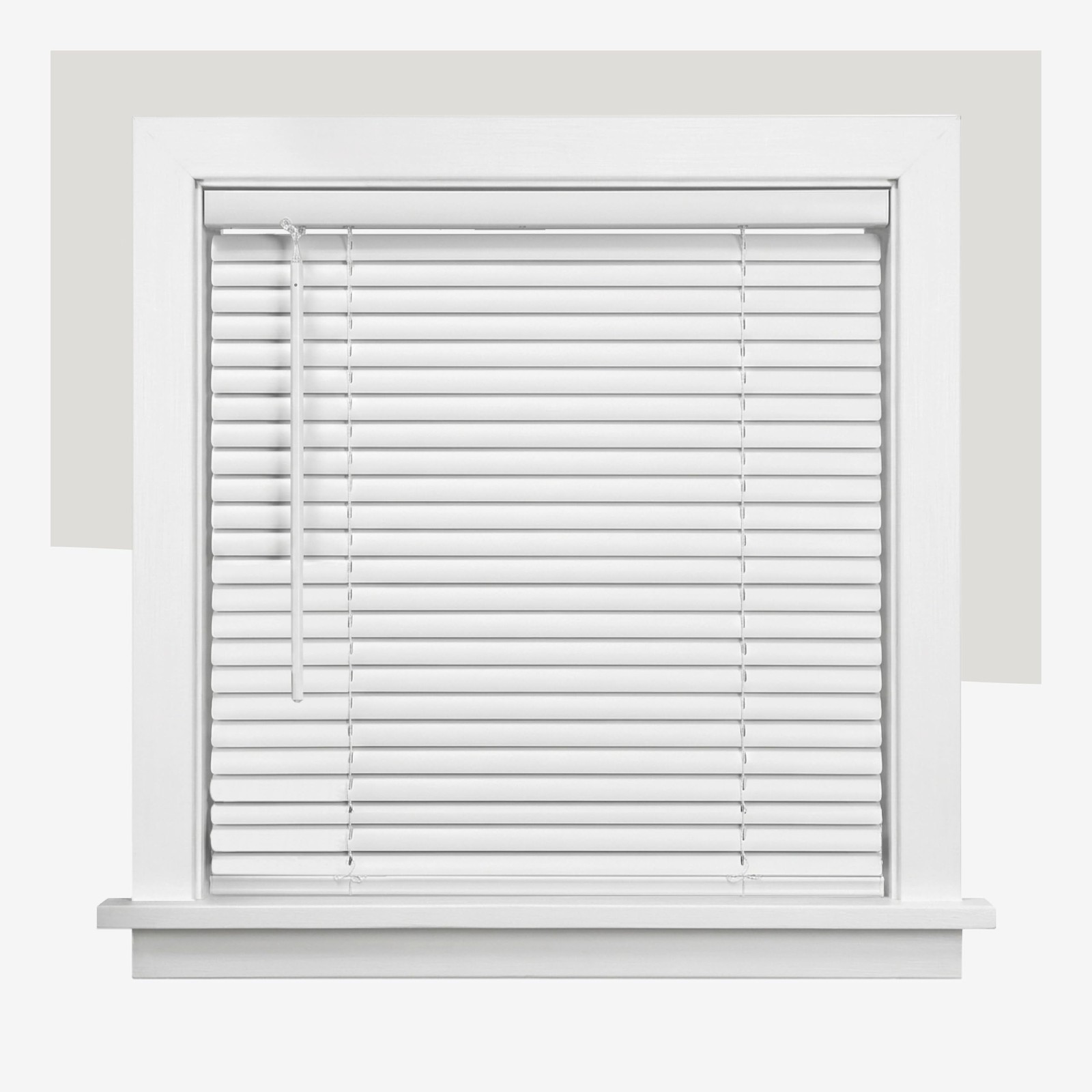 Chicology Cordless Mini Blinds For Indoor Windows 44 W X 72 H White Vinyl 1